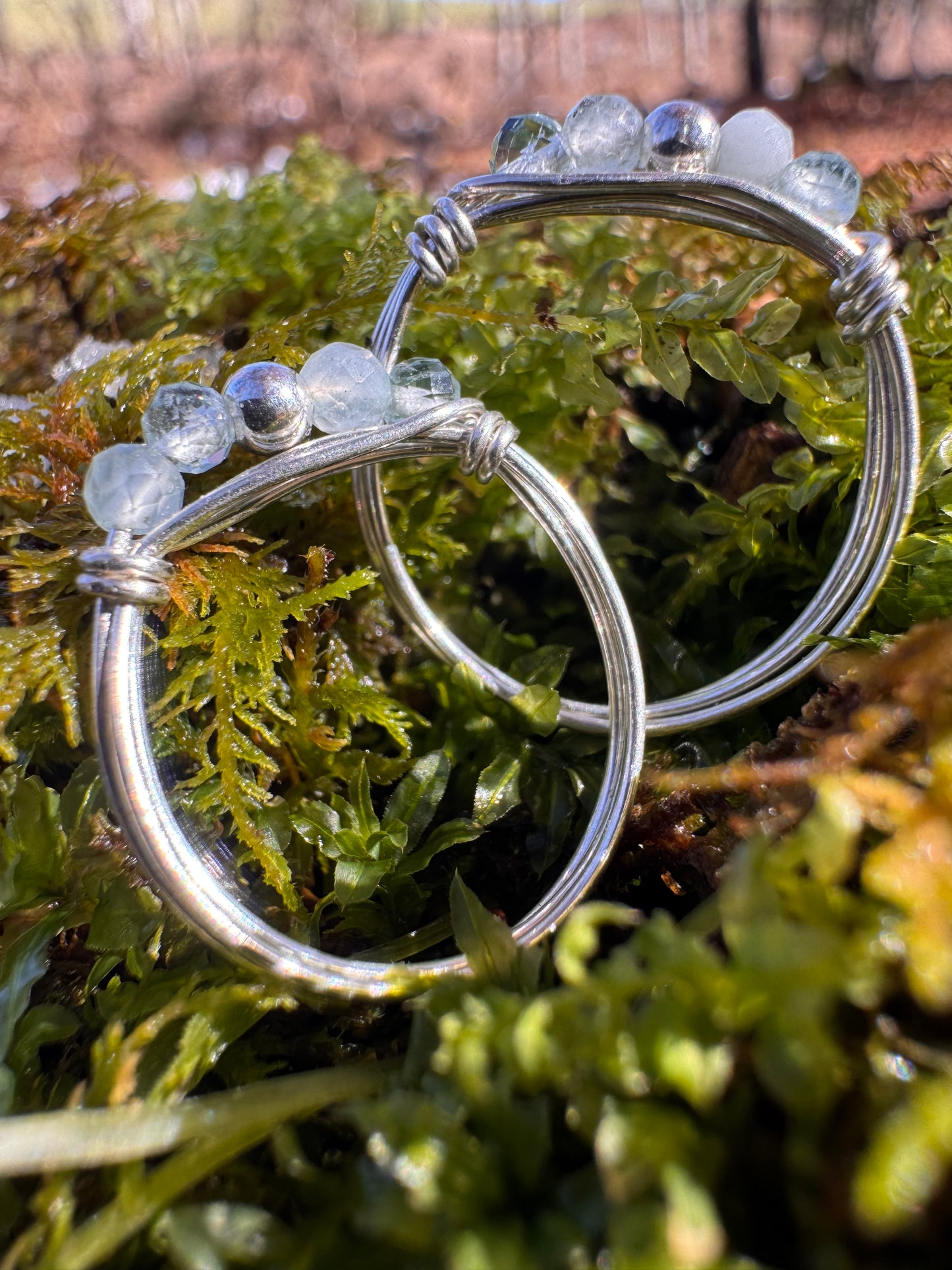 Faceted Moonstone in Sterling