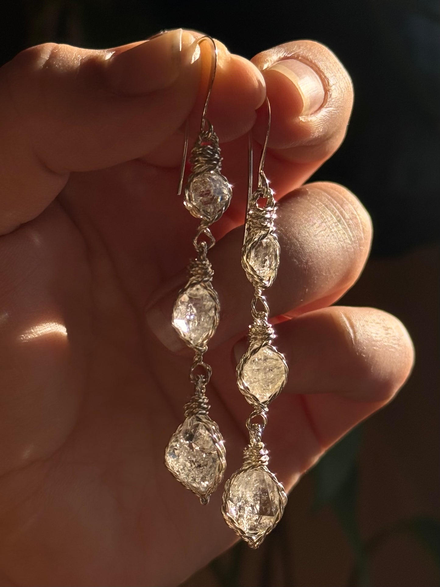 Custom Herkimer Diamond Earrings (only 2 stone)