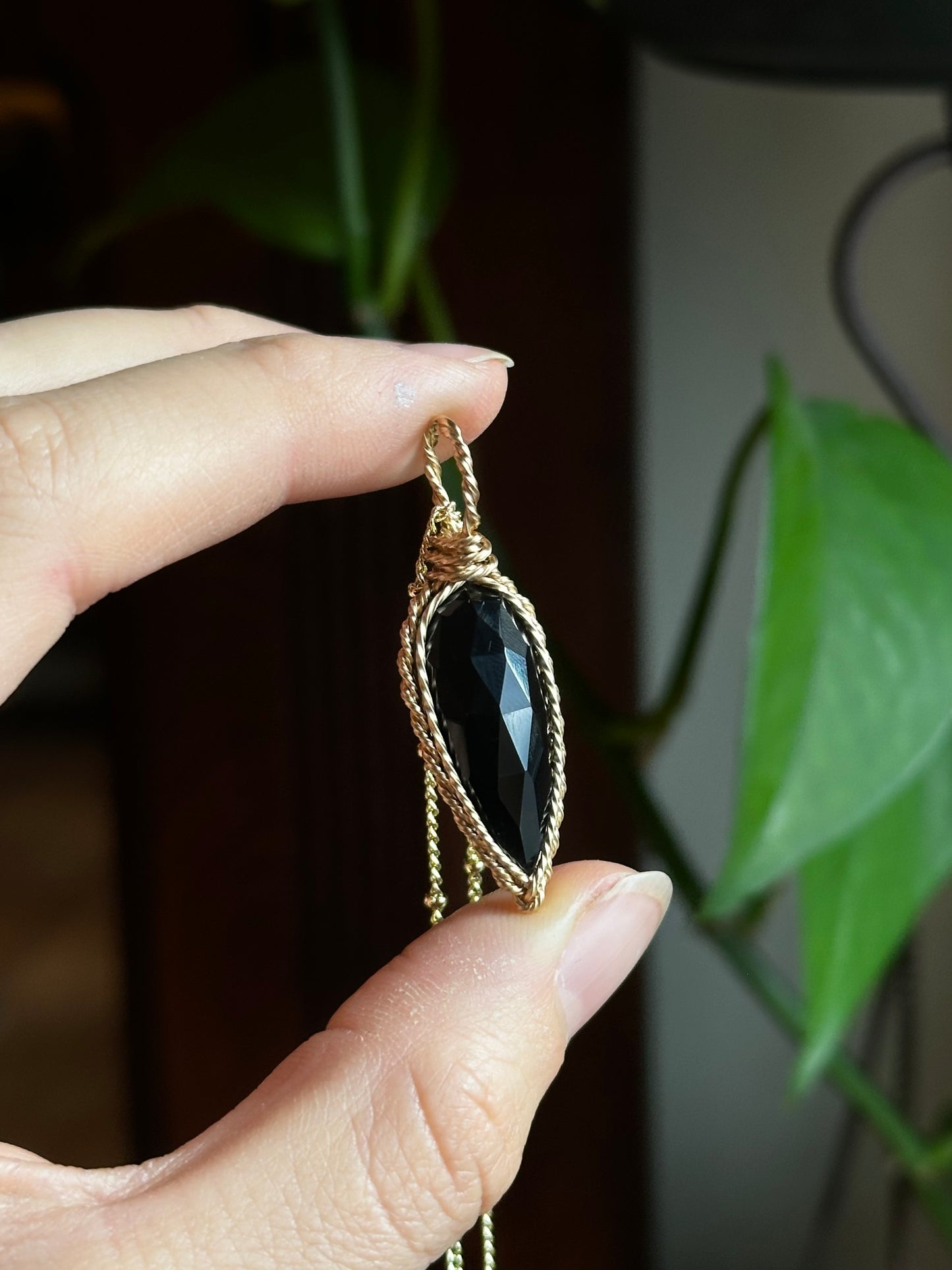 Black Onyx in 14k gold