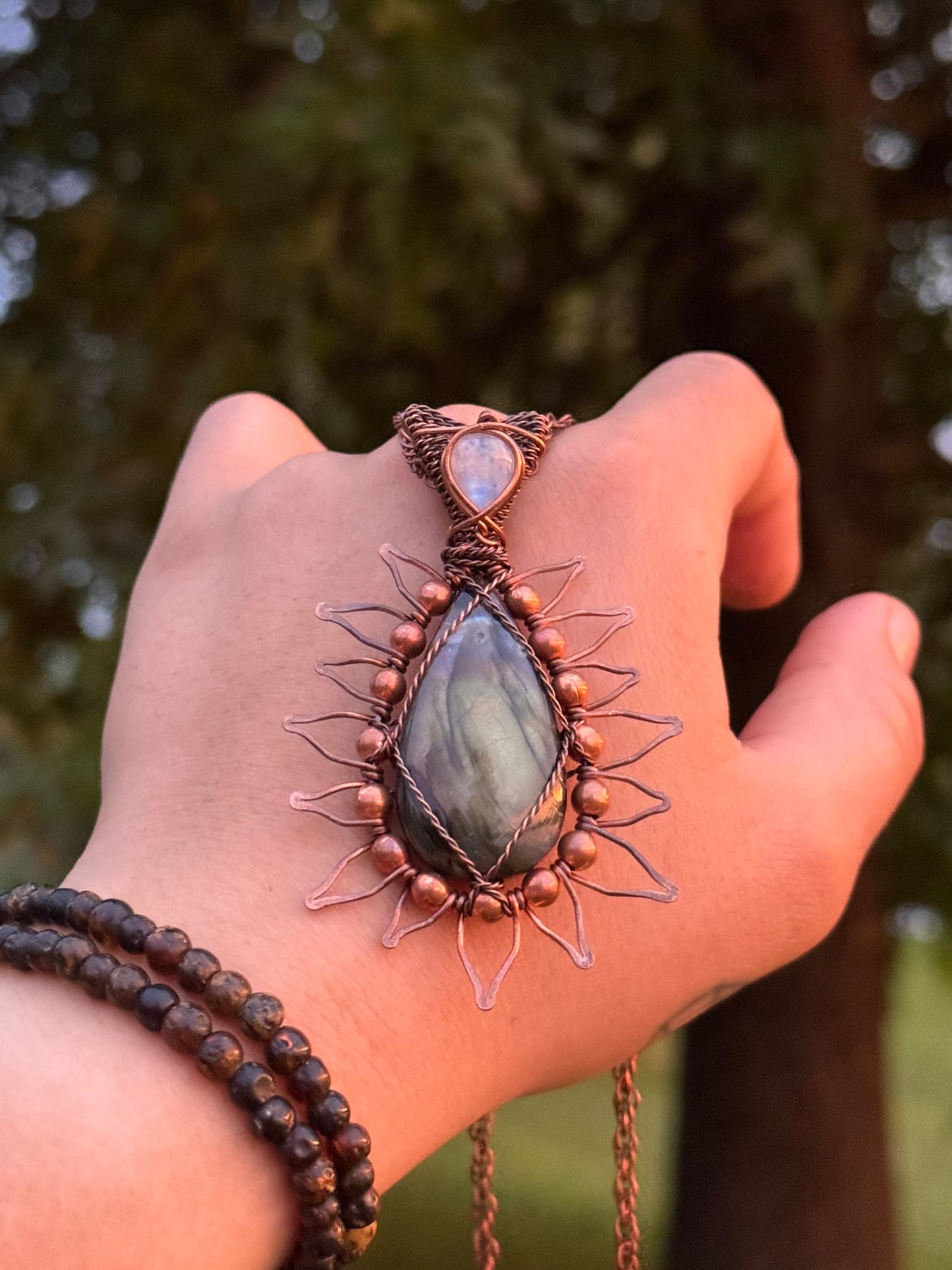 Golden Labradorite Lotus XL
