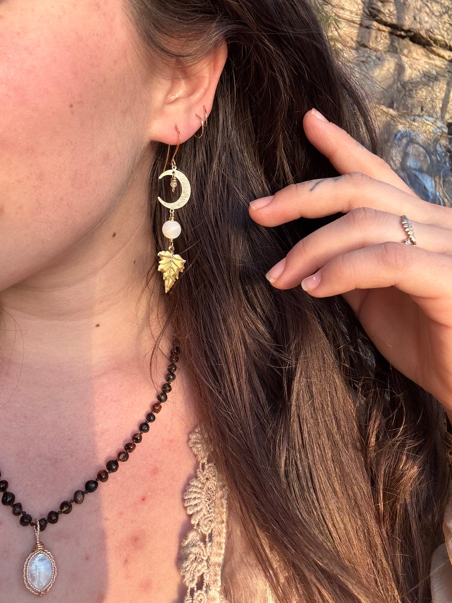 Lily of the Valley White Shell Earrings