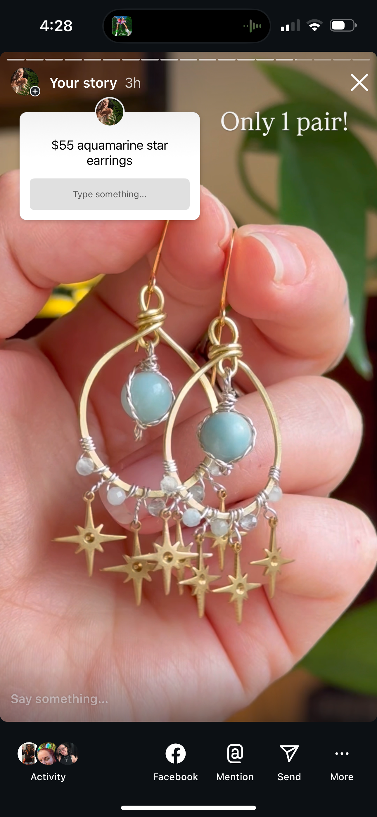 Wintery Blue Star Earrings