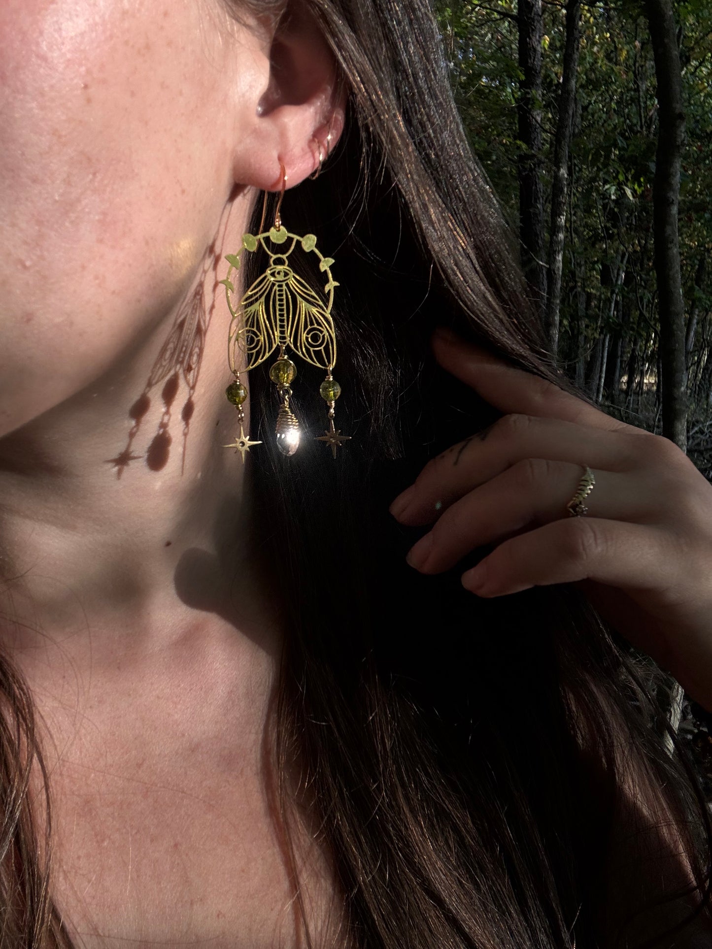 NEW Jewel Moth Earrings ~ available in multiple gemstones