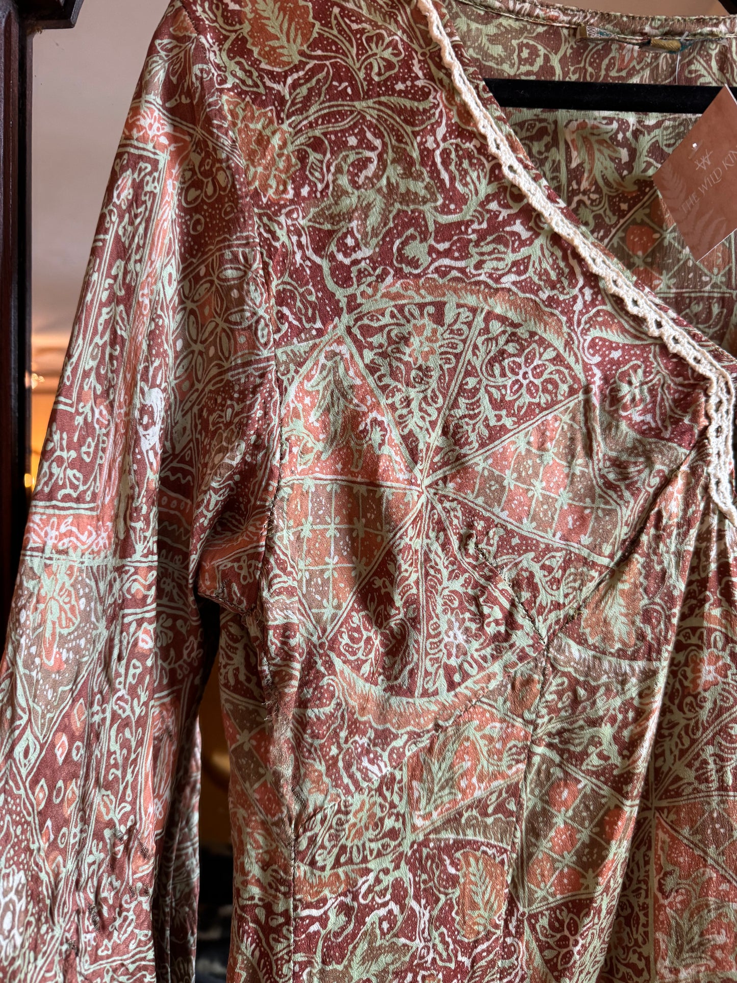 Groovy Vintage Silk Dress M