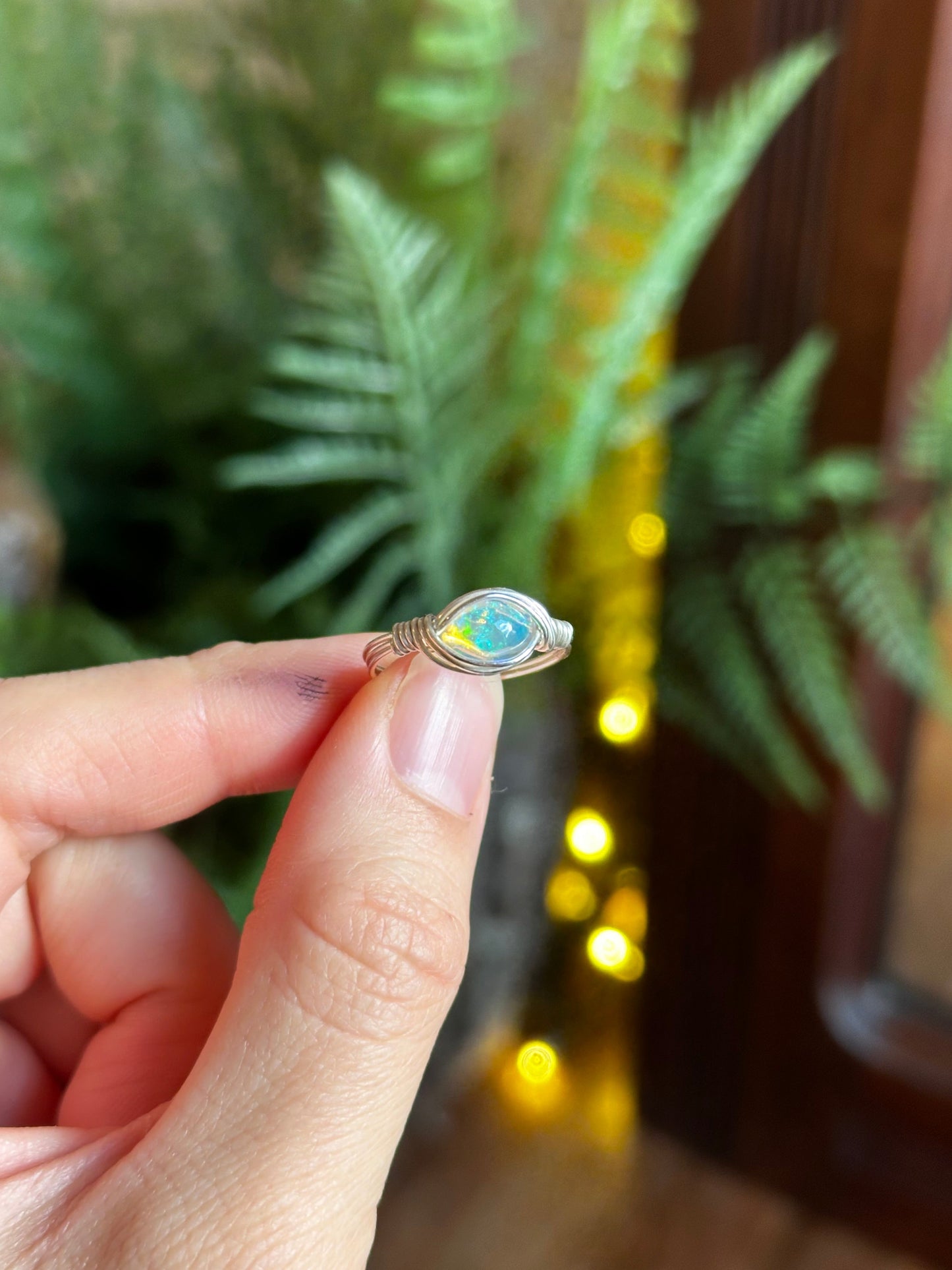 Opal Ring ~ Sterling size 7.5