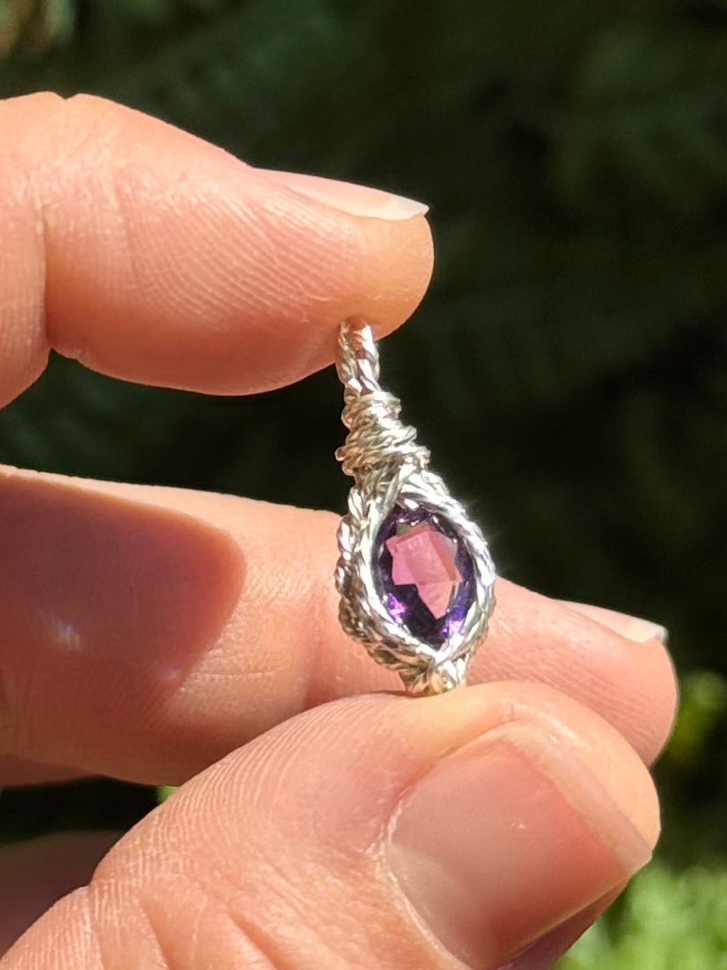 Mini Amethyst in Sterling