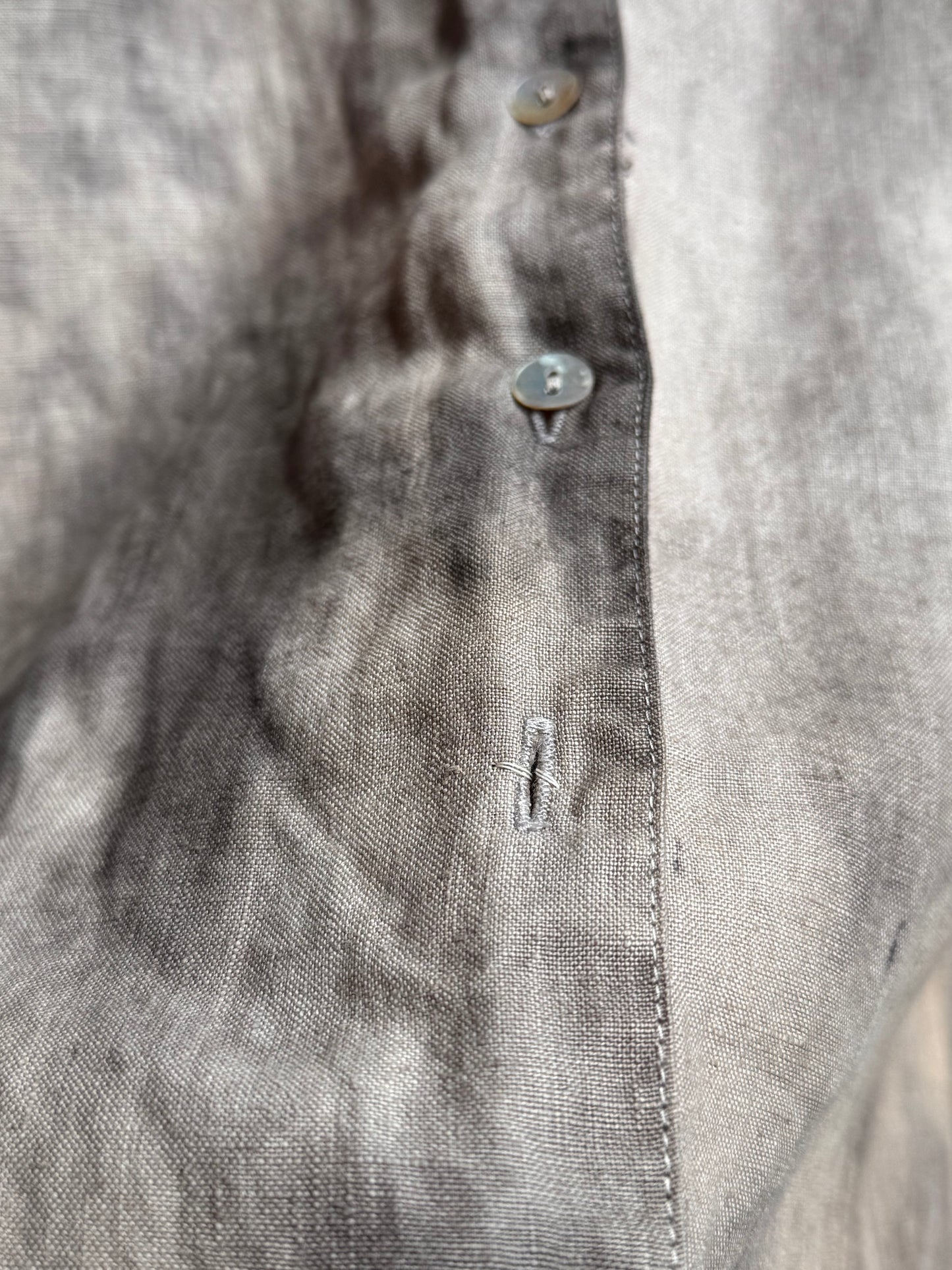 Eco Dye ~ linen button down dress size XS