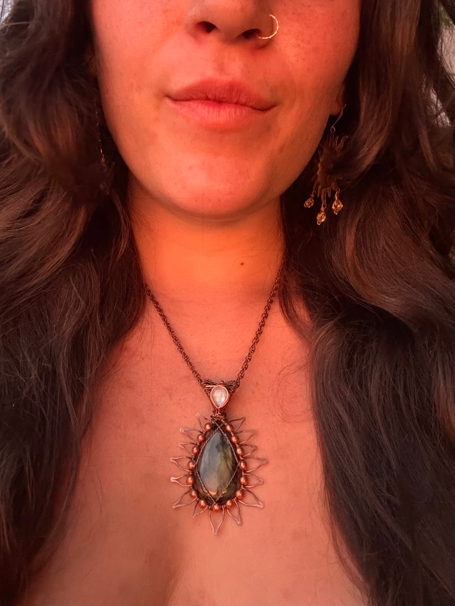 Golden Labradorite Lotus XL