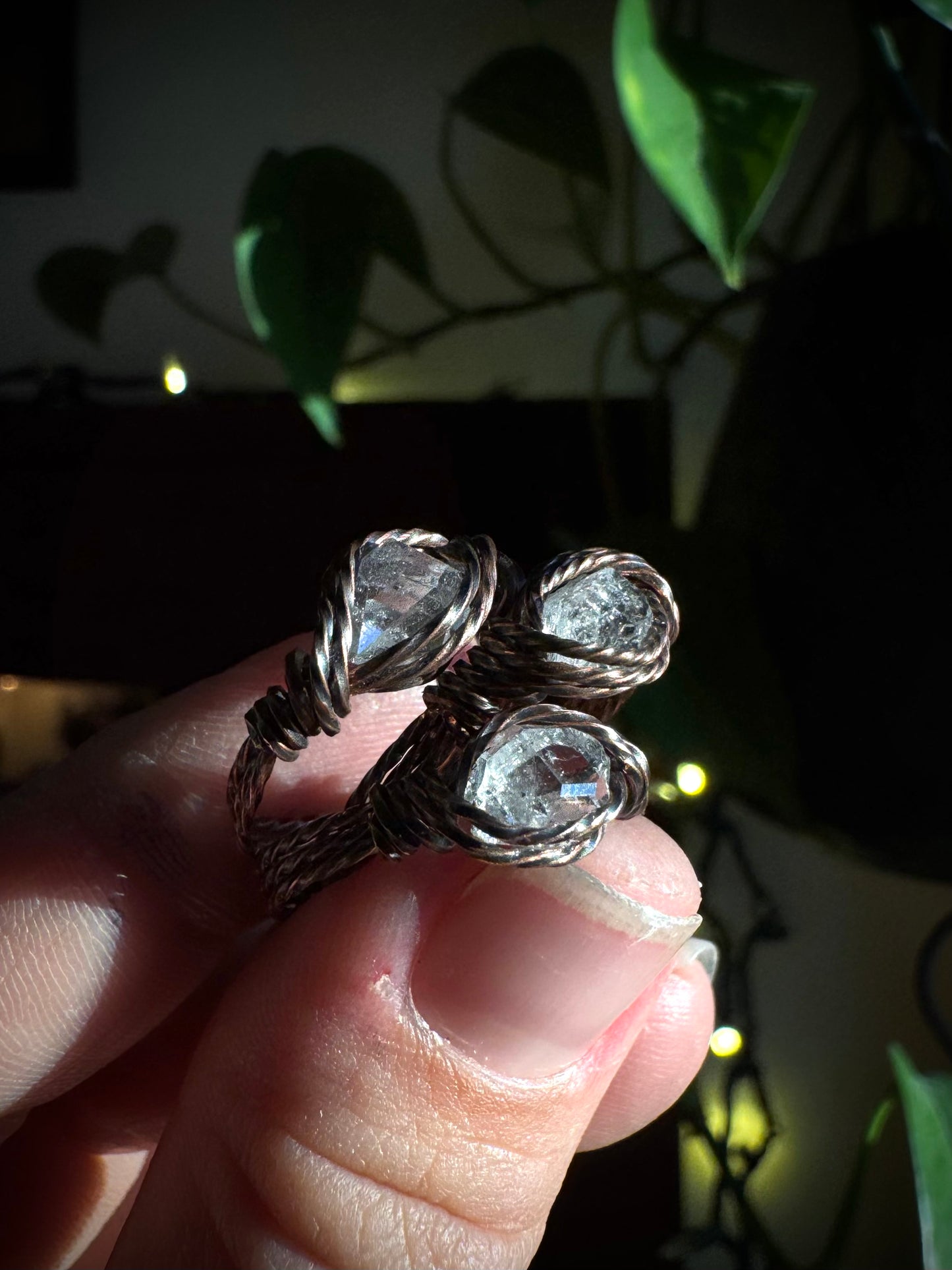 Herkimer Diamond Ring ~ Copper sizes 6-10