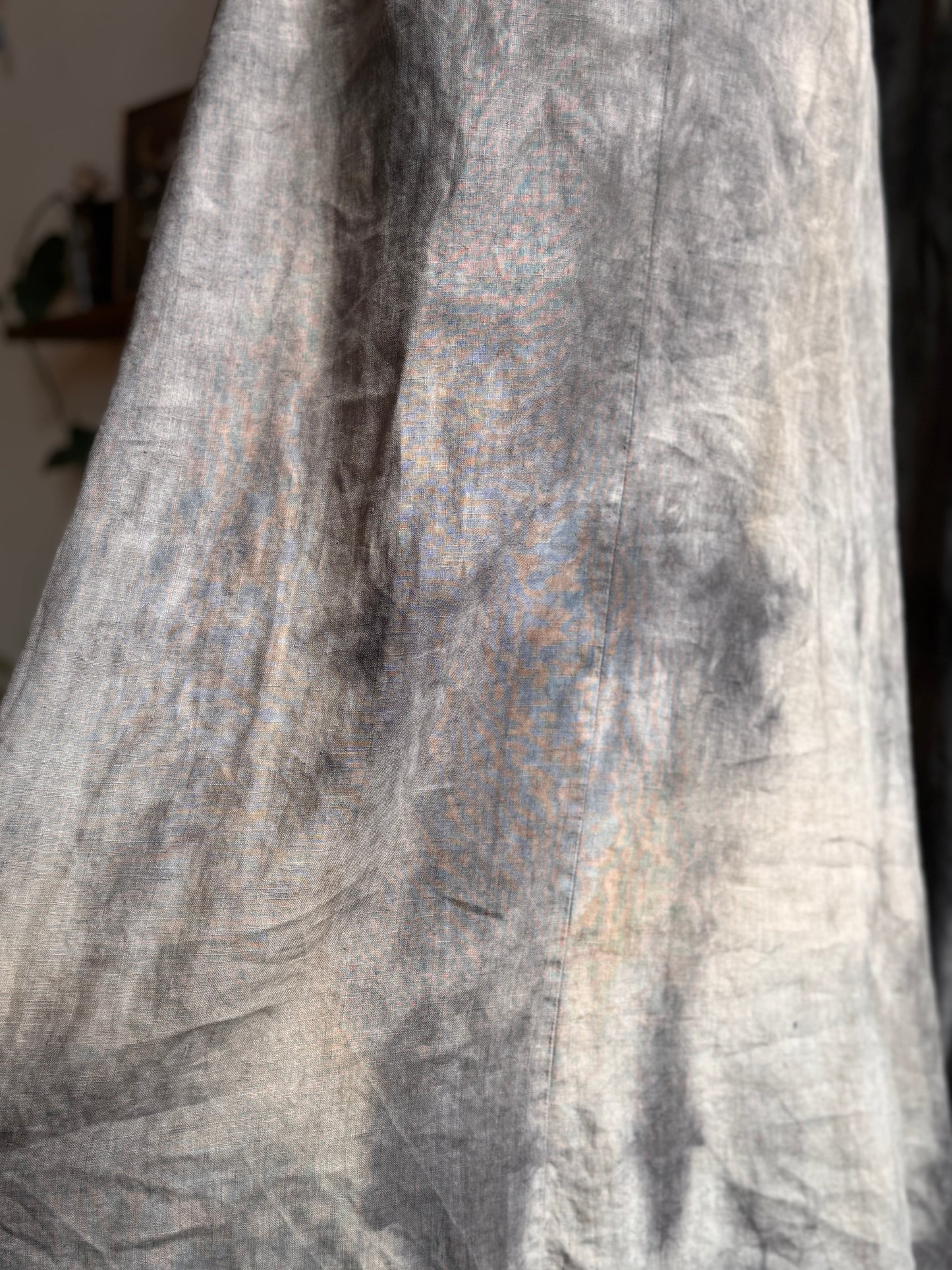 Eco Dye ~ linen button down dress size XS