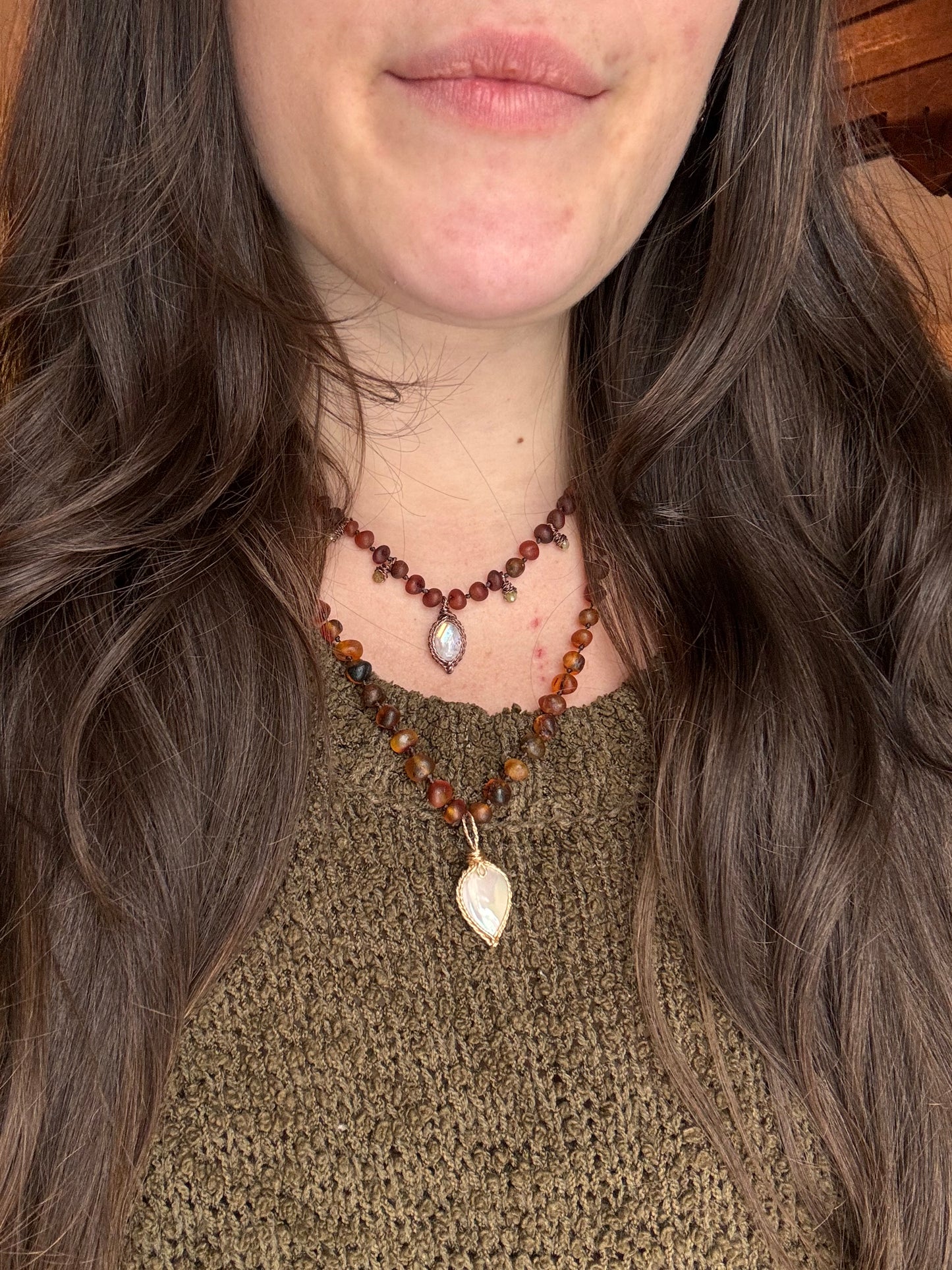 Specialty moonstone choker