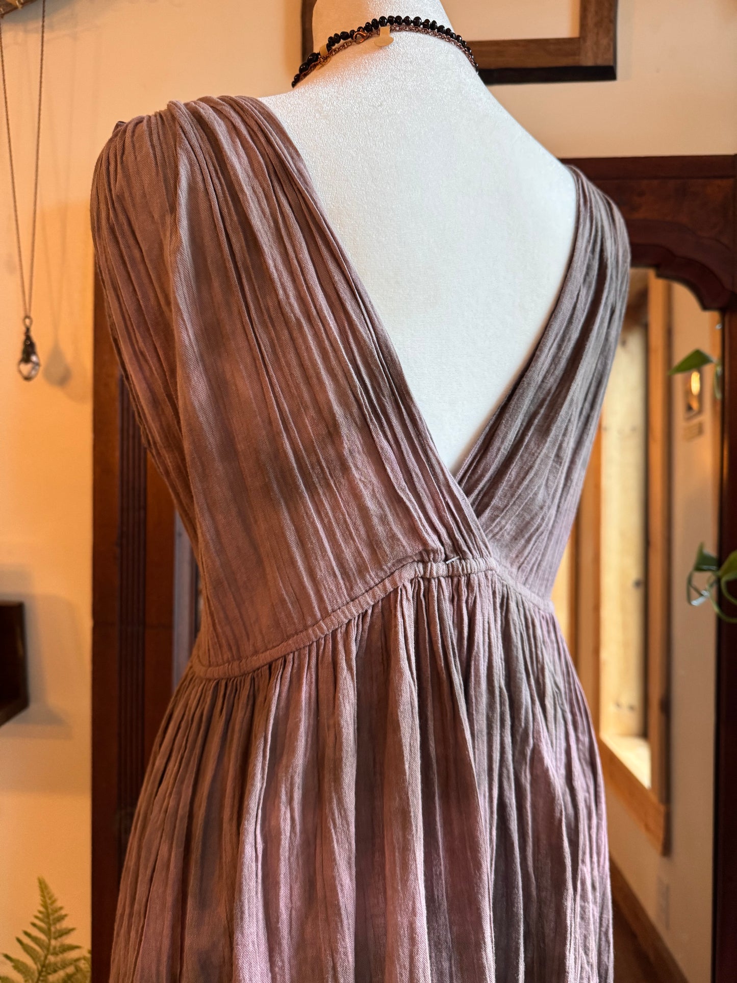 Eco Dye ~ Upcycled Dark Fairy dress size M-L