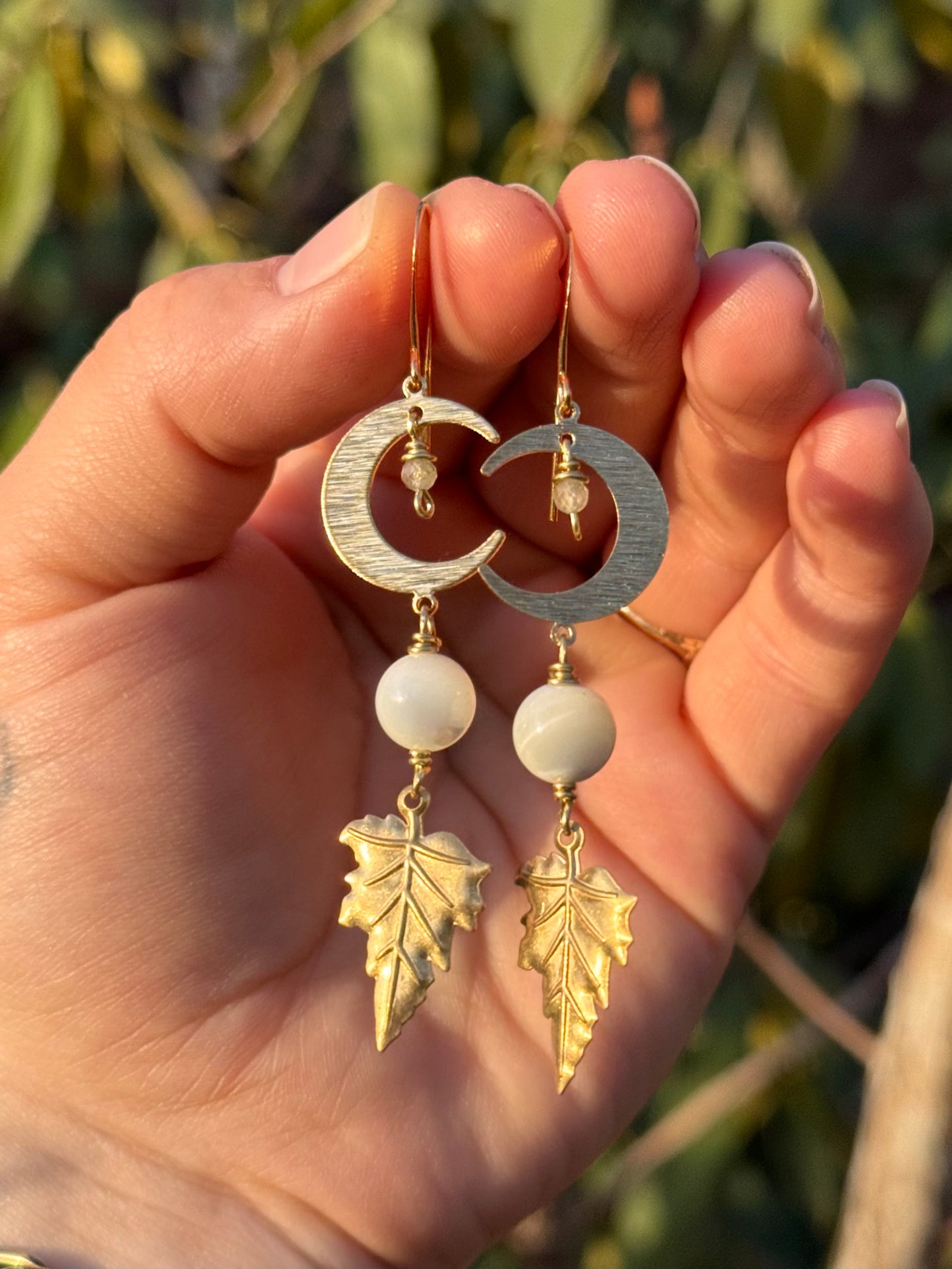 Lily of the Valley White Shell Earrings