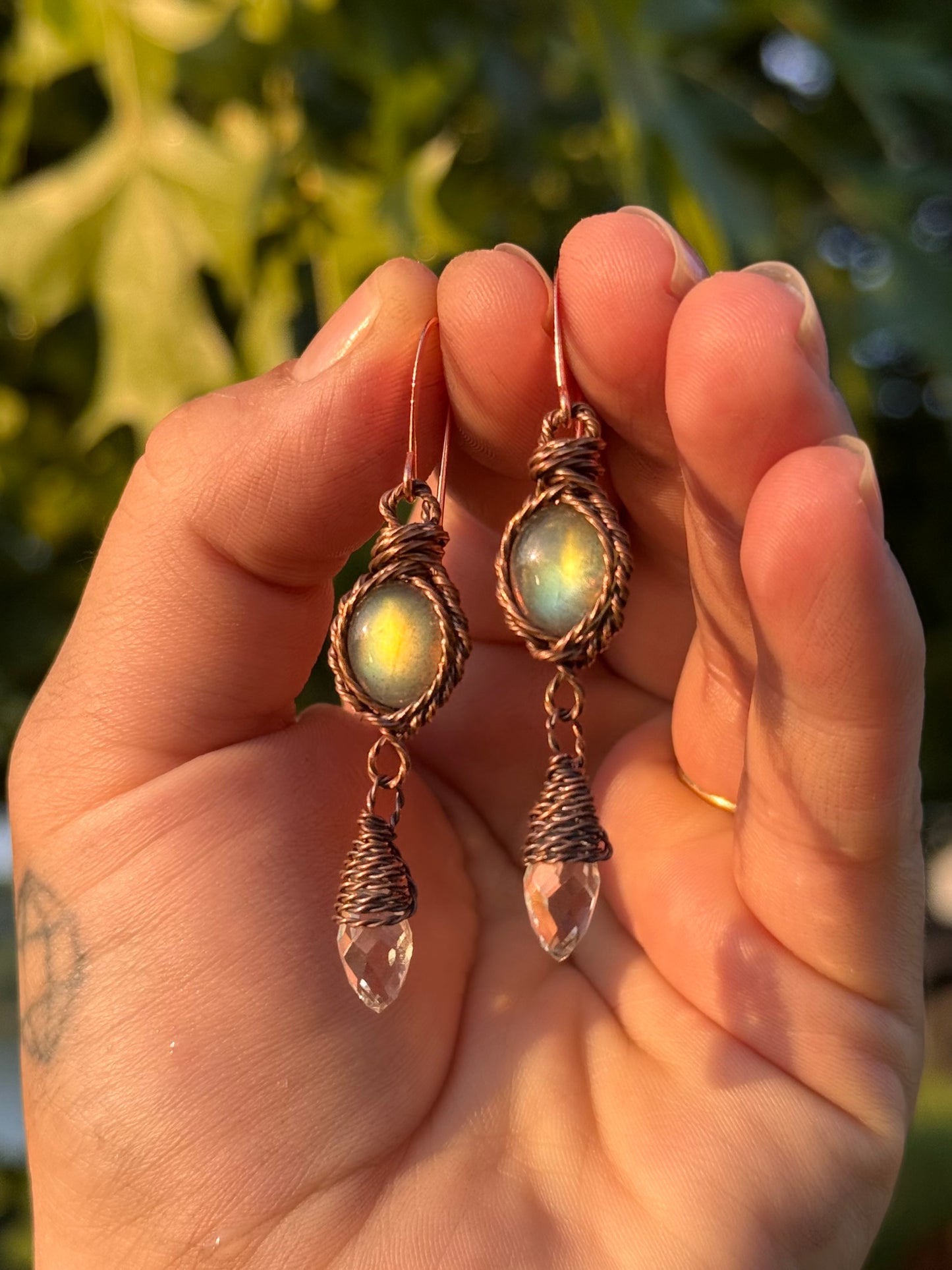 Labradorite earrings