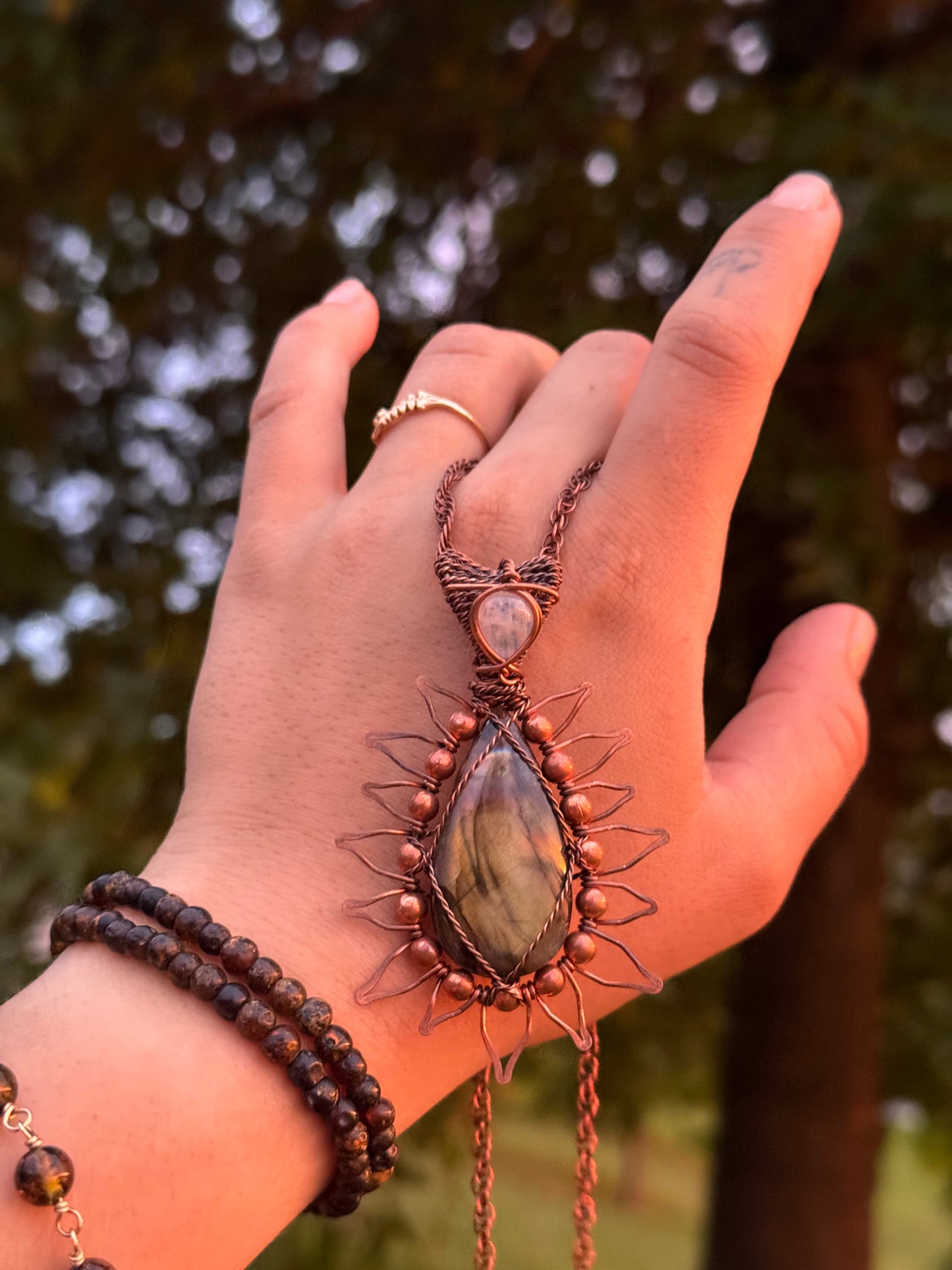 Golden Labradorite Lotus XL