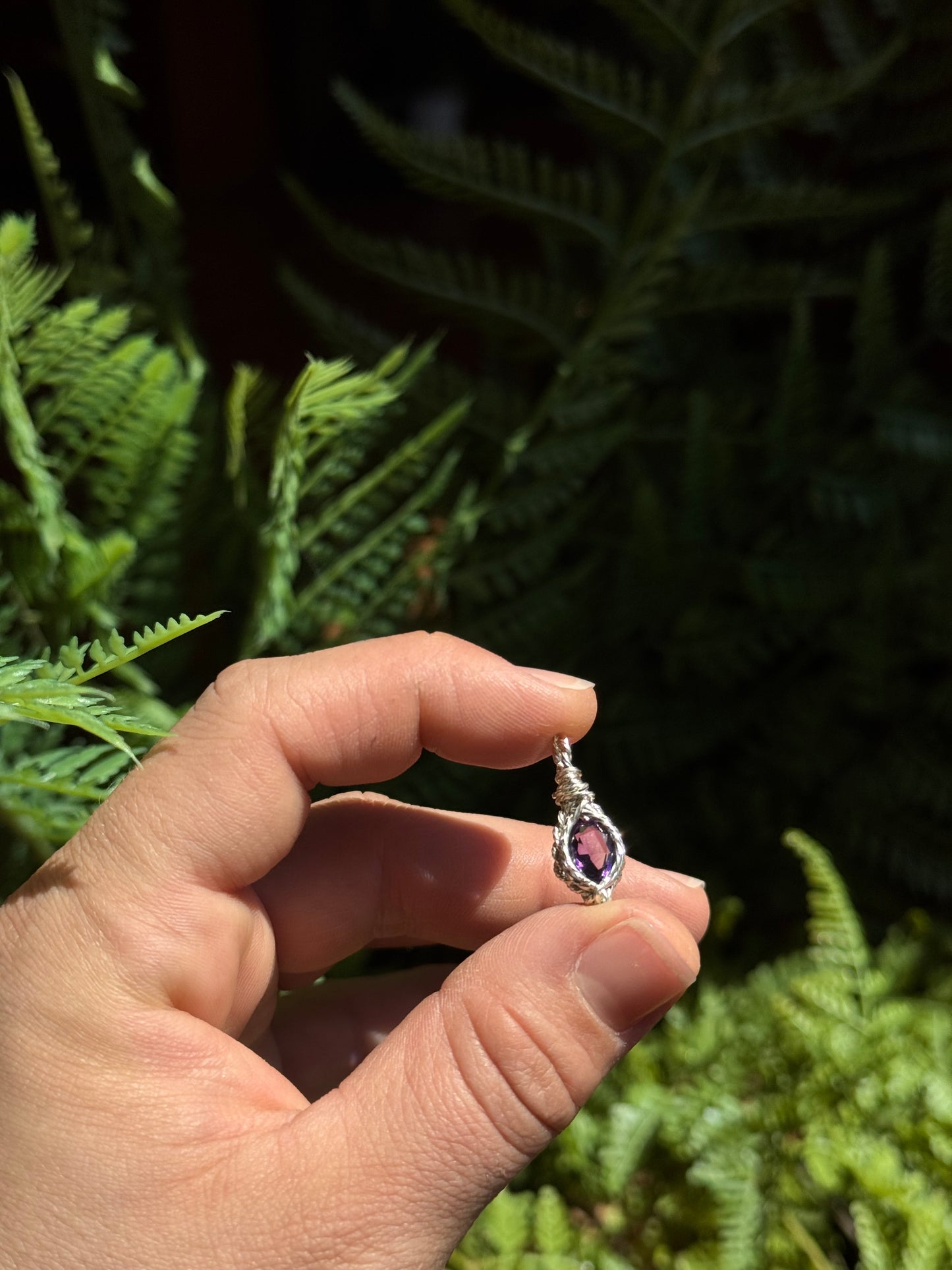Mini Amethyst in Sterling