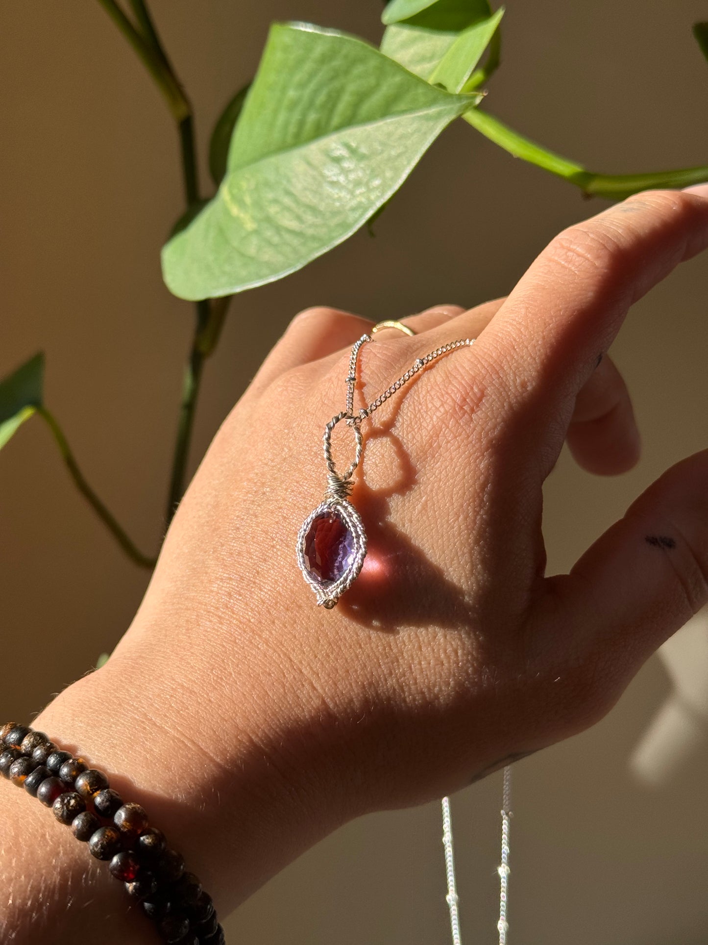 Specialty Faceted Amethyst ~ sterling silver