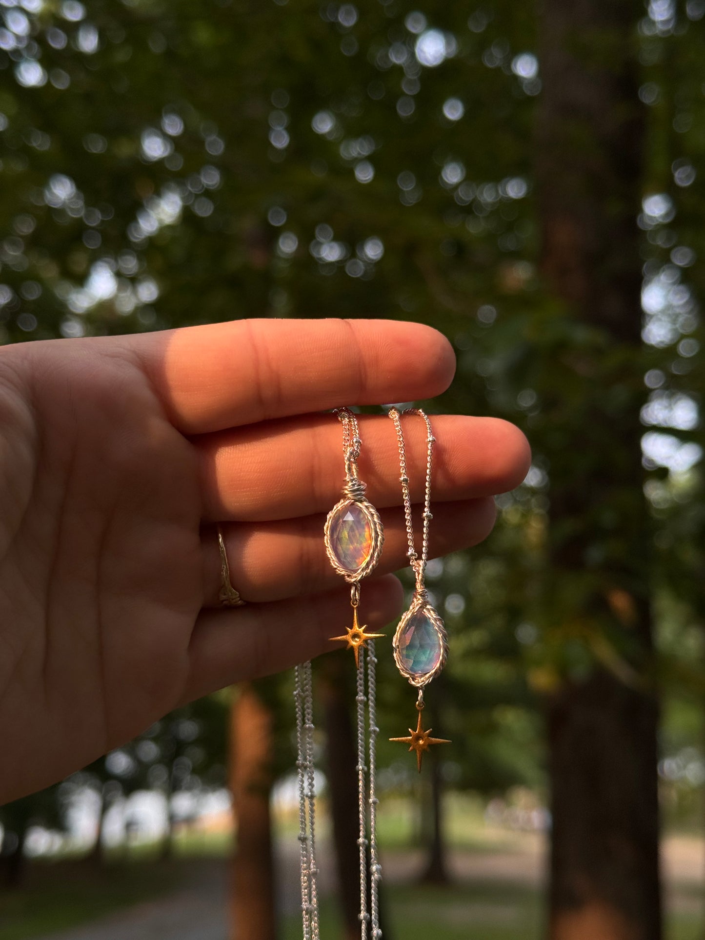 Custom moonstone starling set