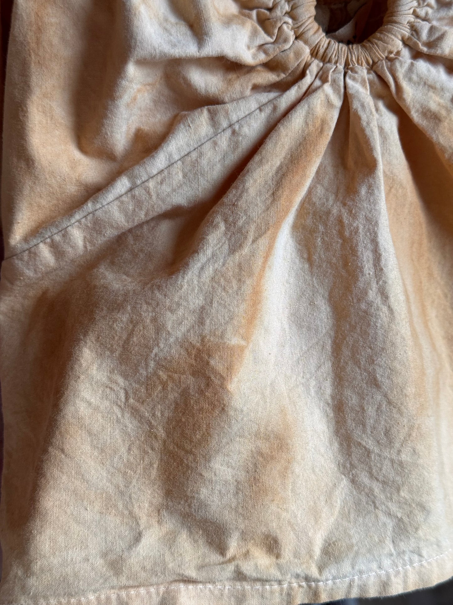 Eco Dye ~ Upcycled Puff Sleeve Crop Top Size S
