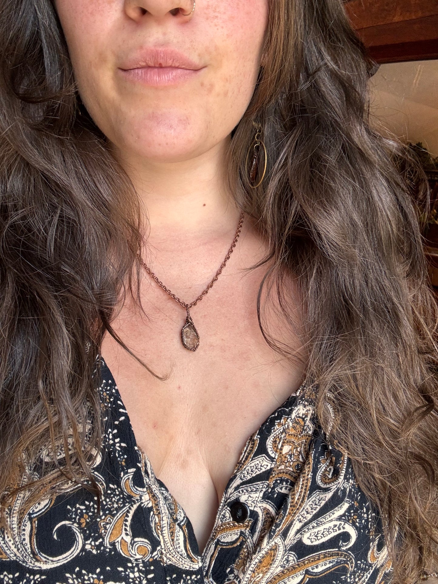 Baroque Herkimer Diamond Pendant