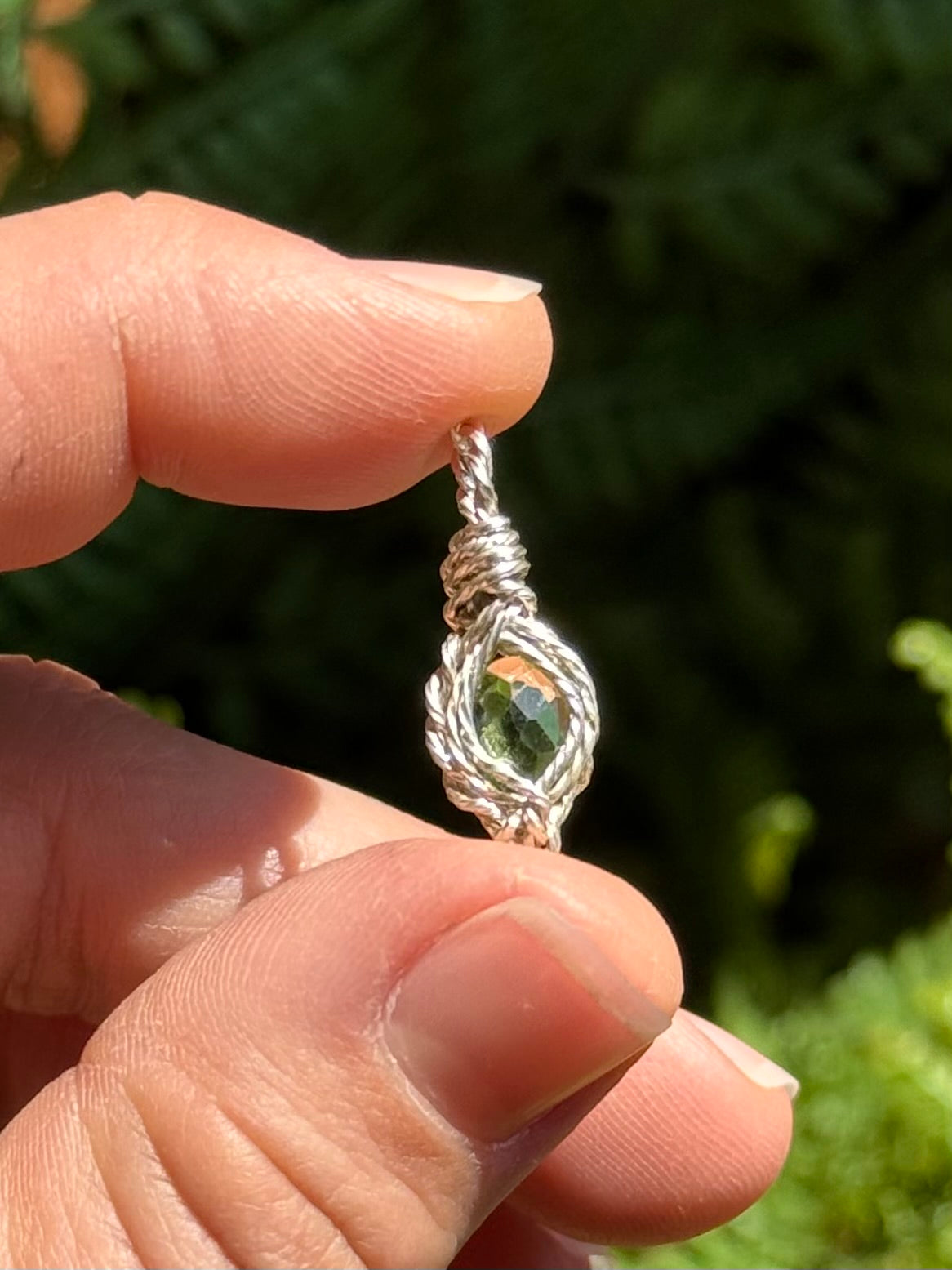 Mini Peridot in Sterling