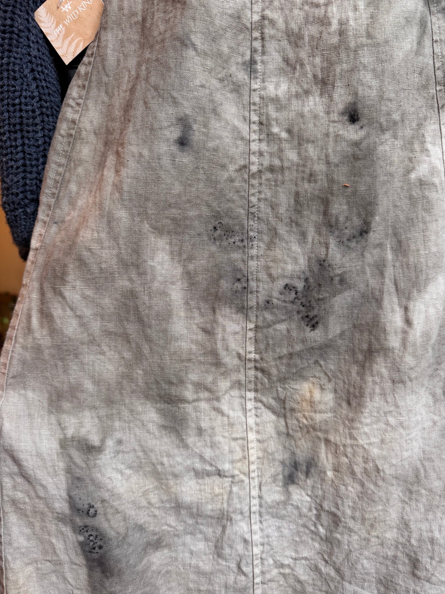 Eco Dye ~ Upcycled organic linen skirt size 6
