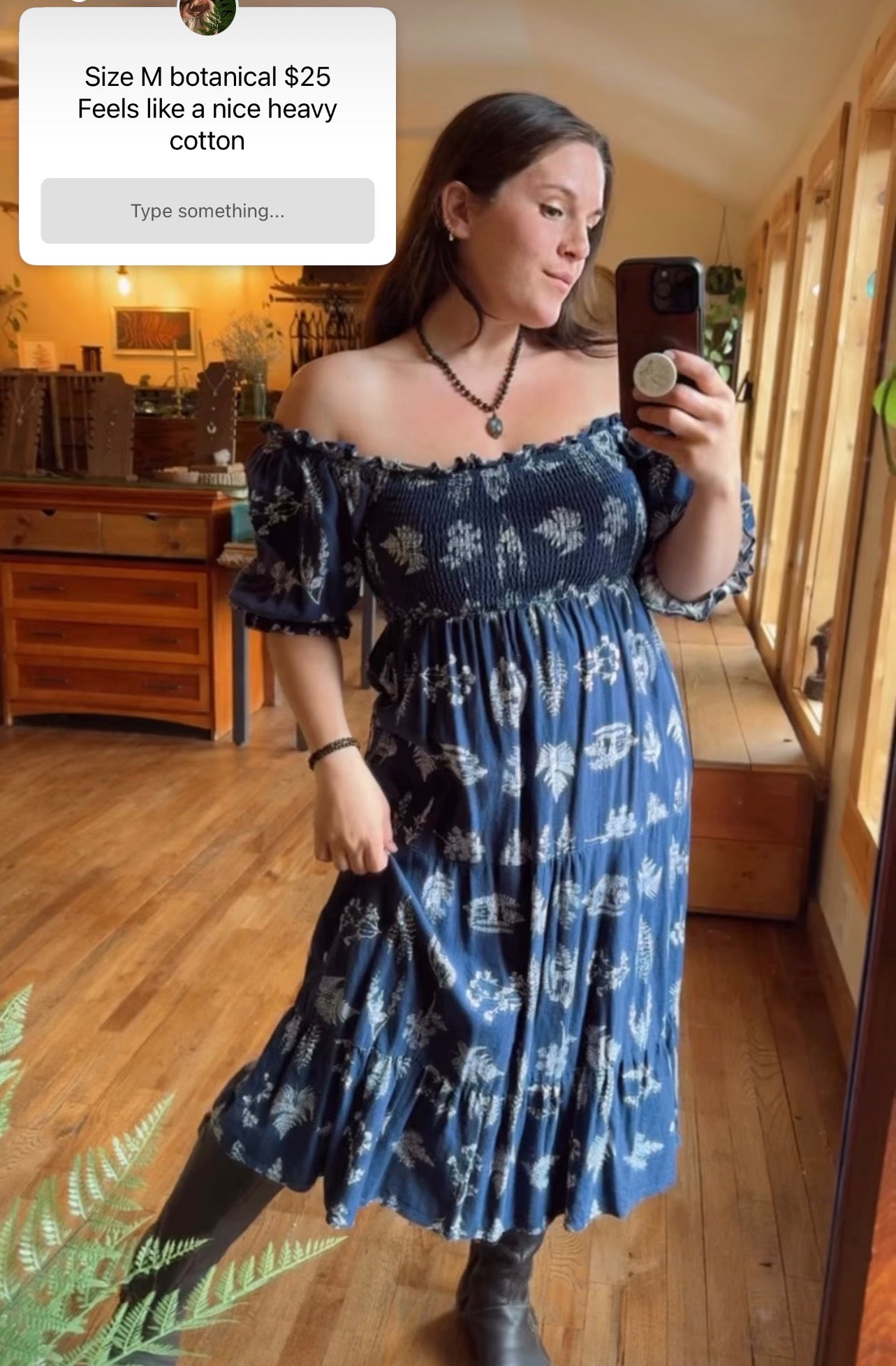 Botanical smocked dress