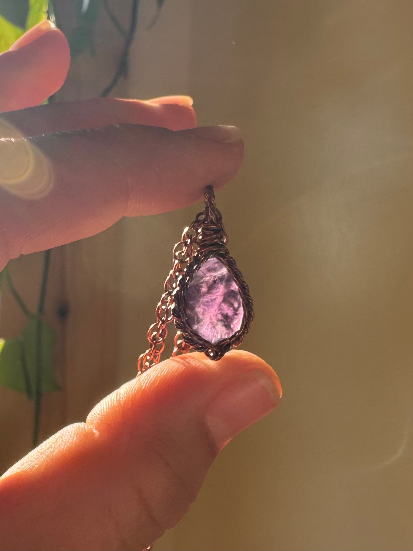 Amethyst in Copper