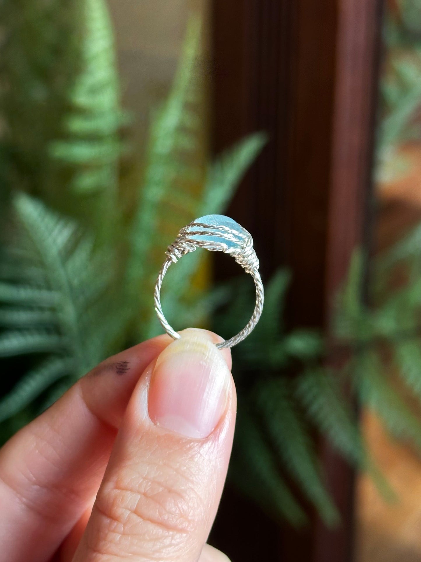 Aquamarine Ring ~ Sterling size 6