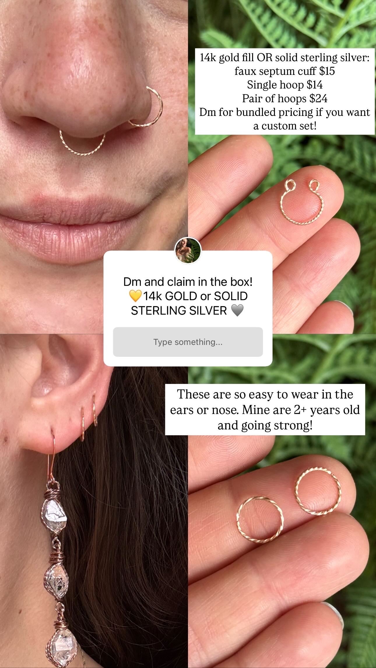 Nose Cuff 14k Gold