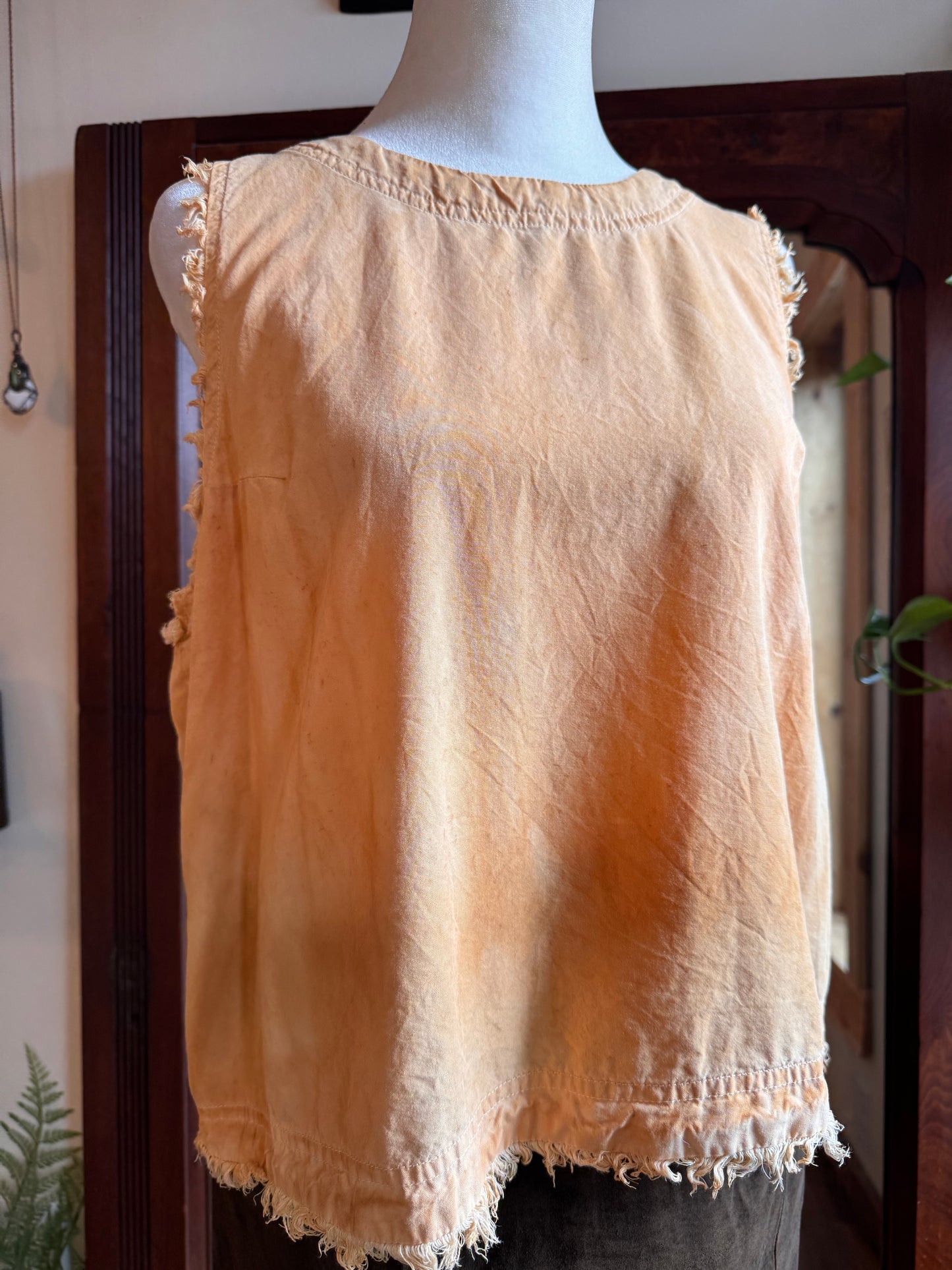 Eco Dye ~ Upcycled sleeveless top size L