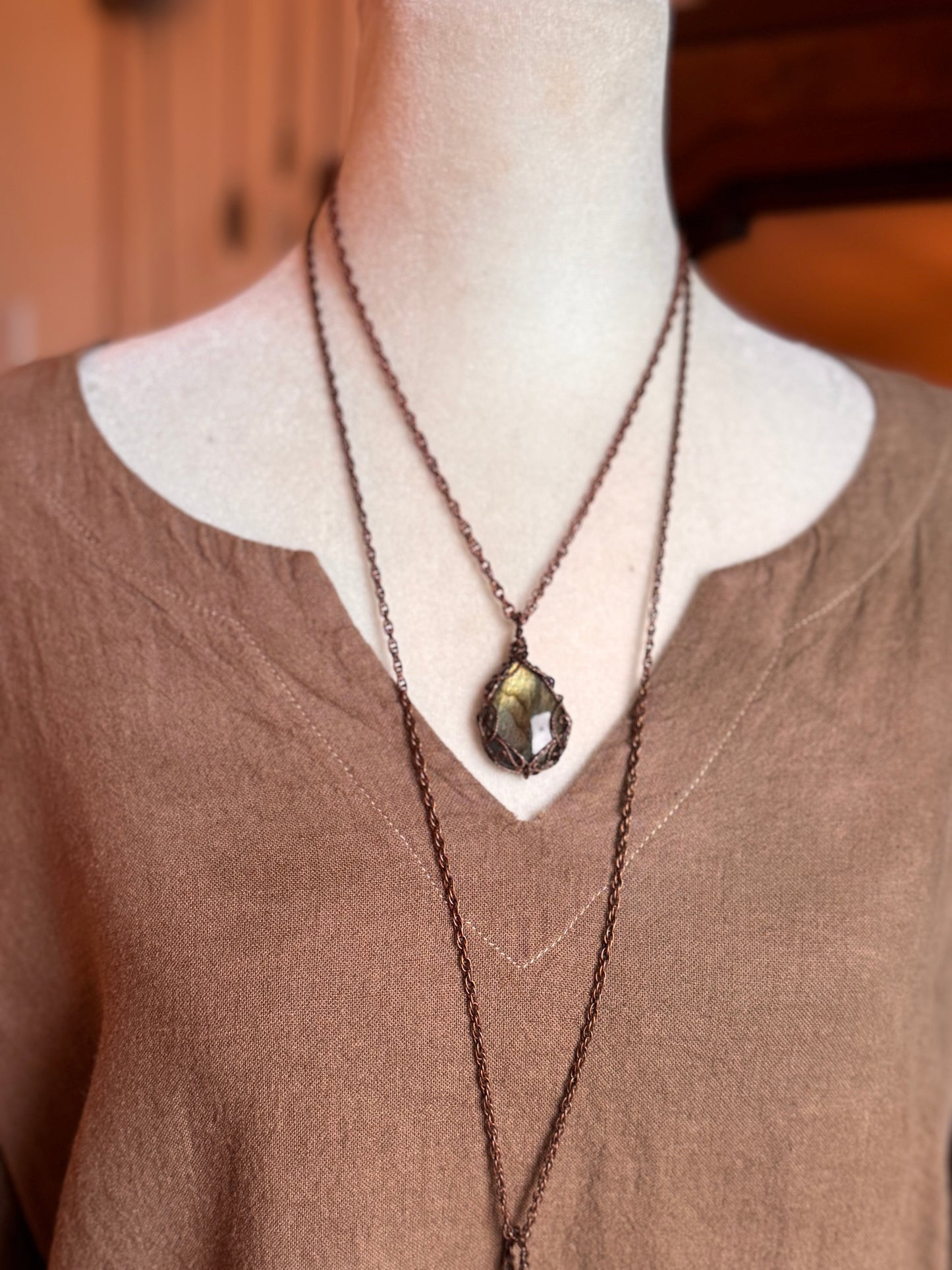 Eco Dye ~ Upcycled linen top size M-L