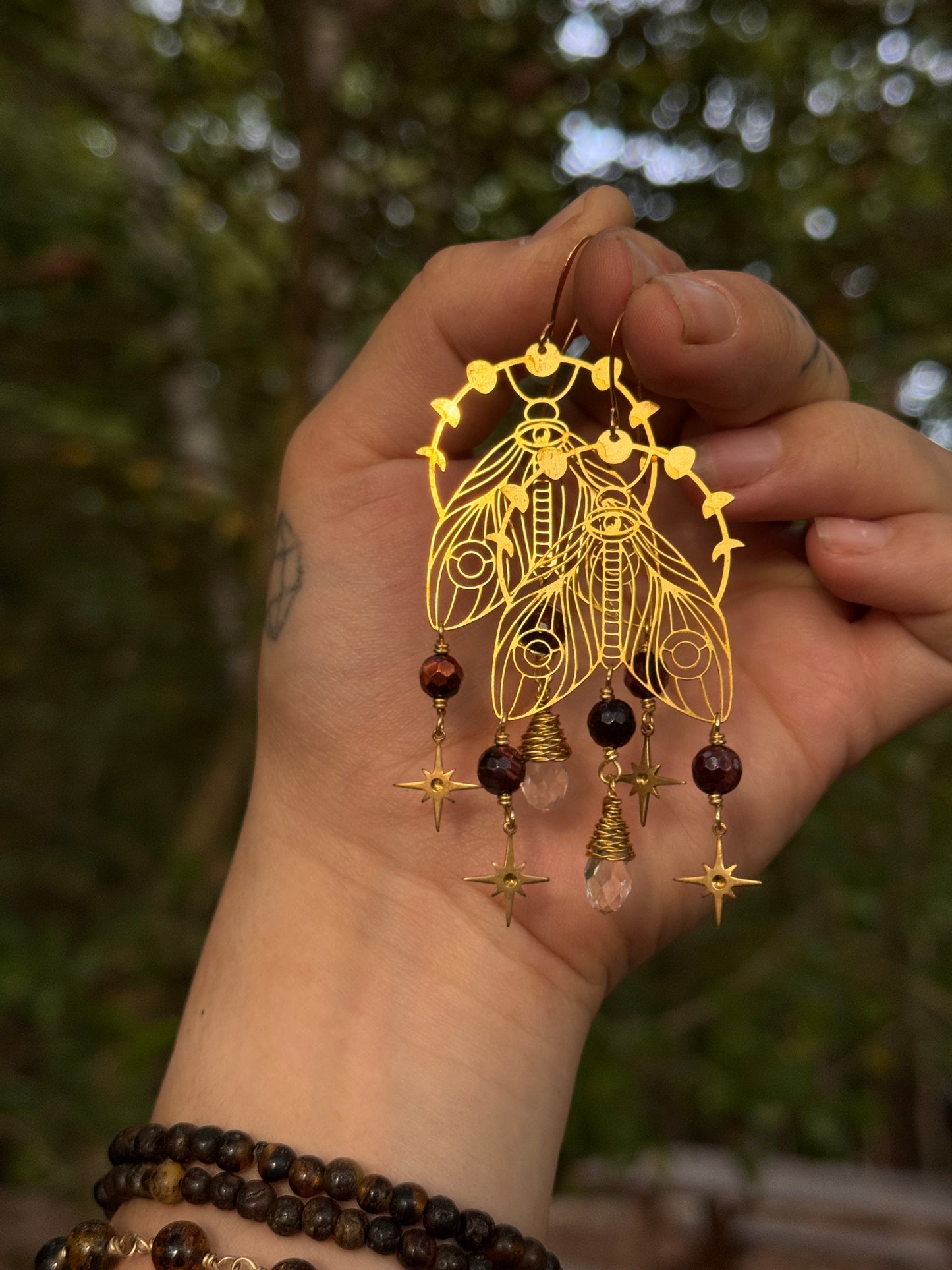 NEW Jewel Moth Earrings ~ available in multiple gemstones