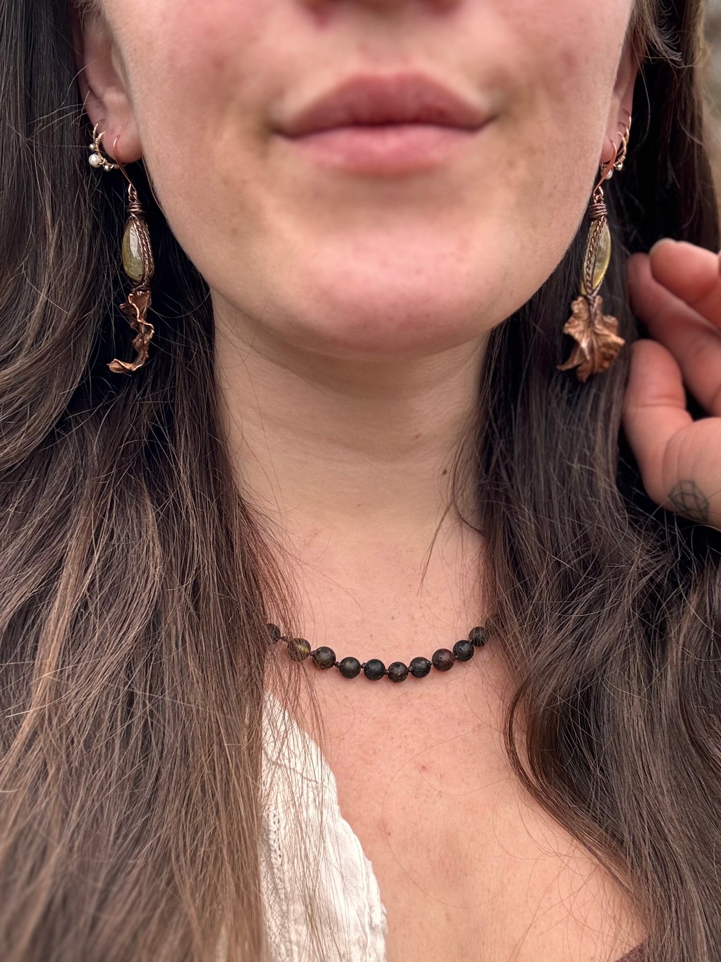 Ivy Earrings Prehnite ~ limited edition collab