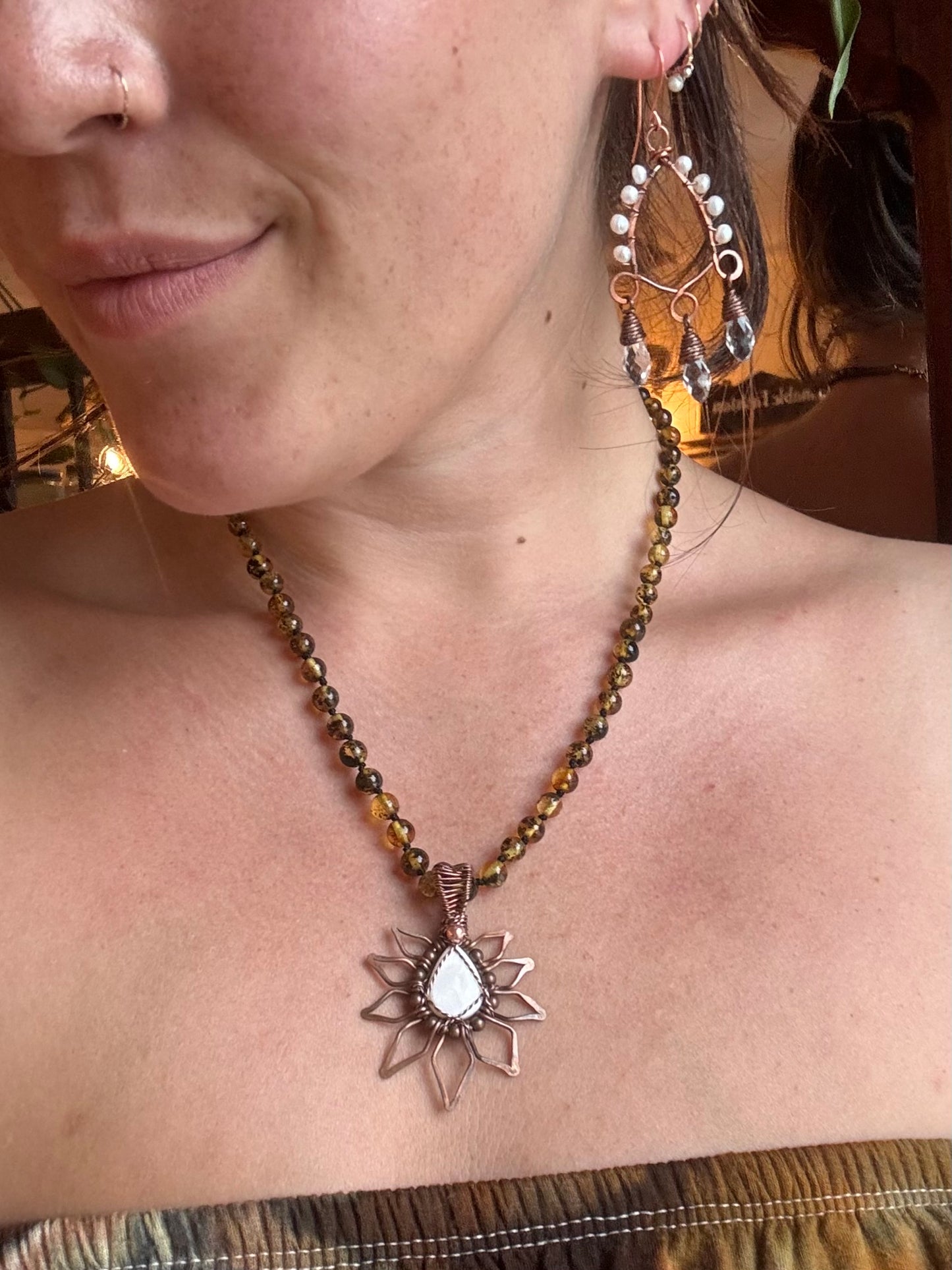 Pearl Lotus pendant