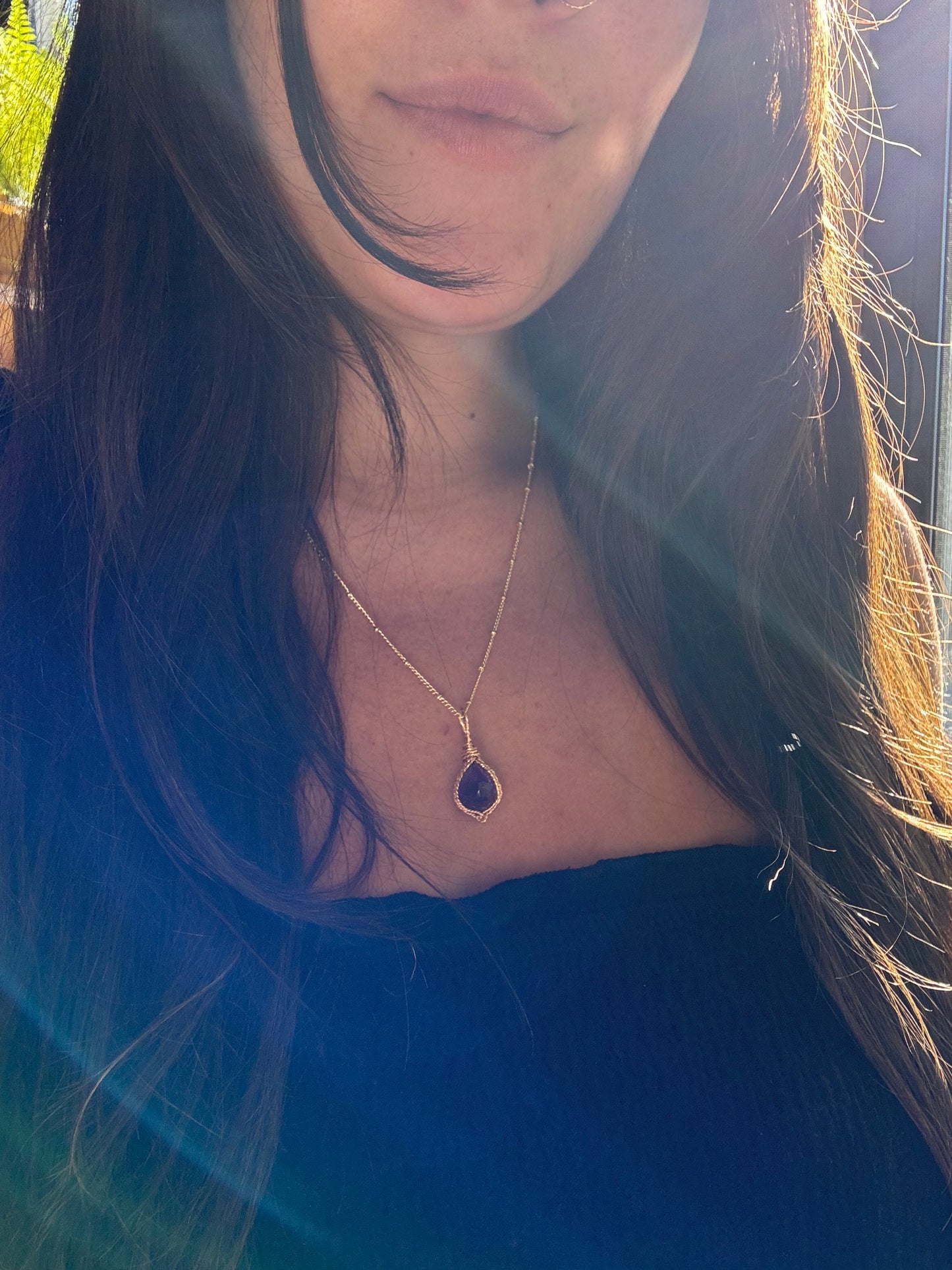 Specialty Faceted Amethyst ~ 14k Gold