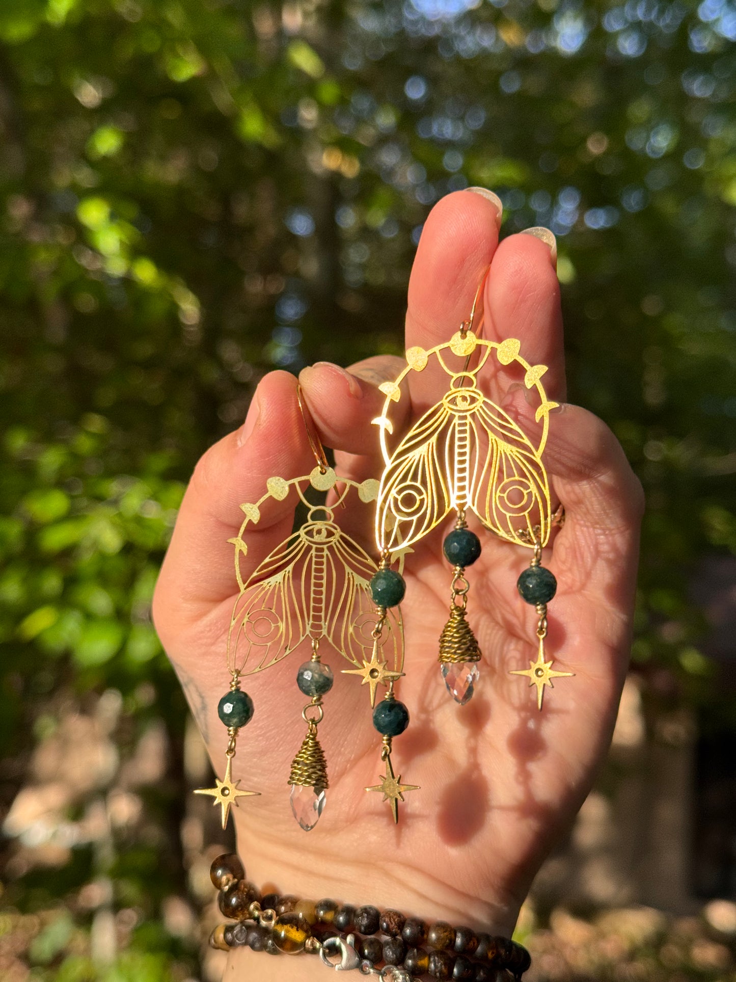 NEW Jewel Moth Earrings ~ available in multiple gemstones