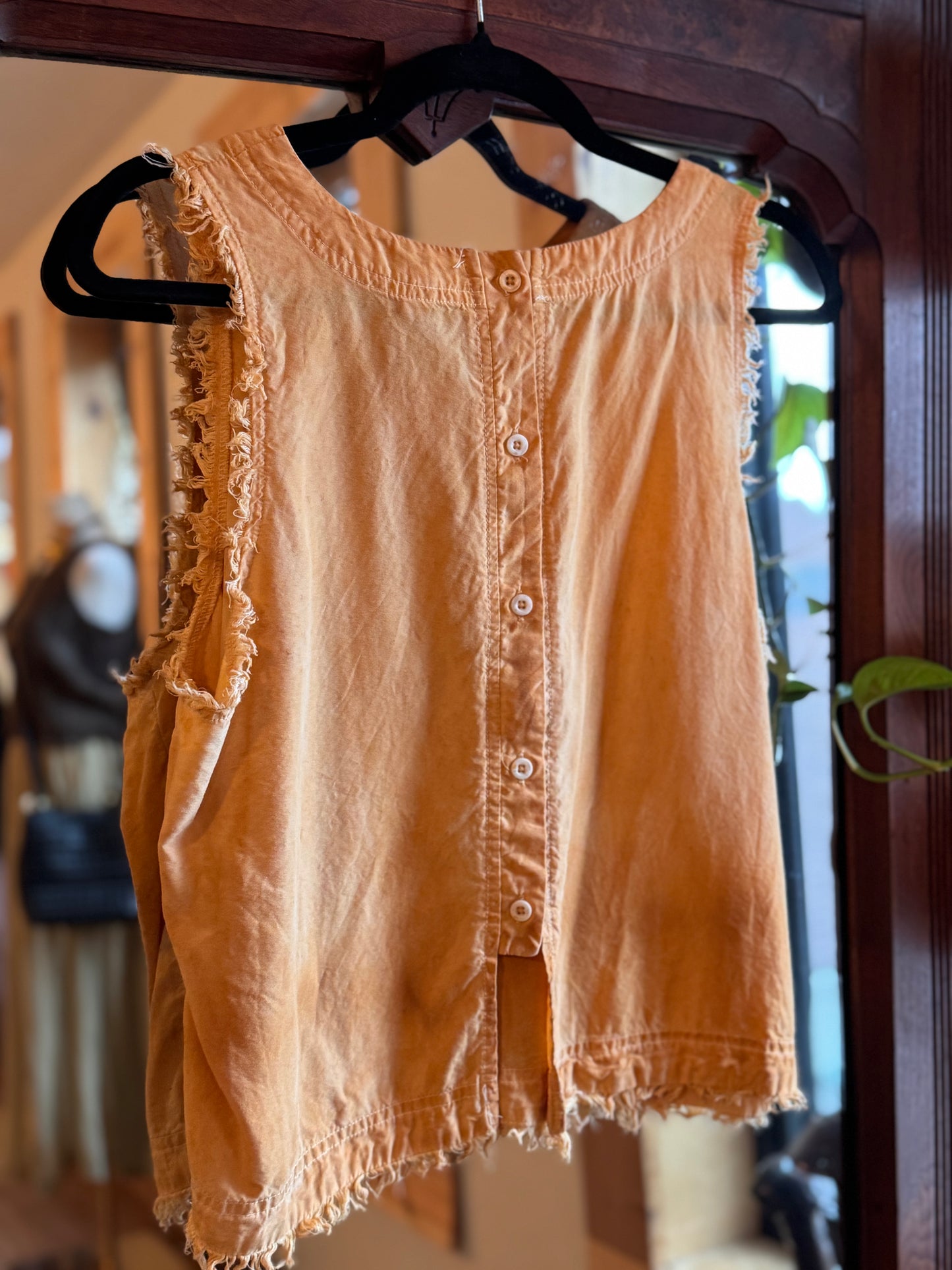 Eco Dye ~ Upcycled sleeveless top size L