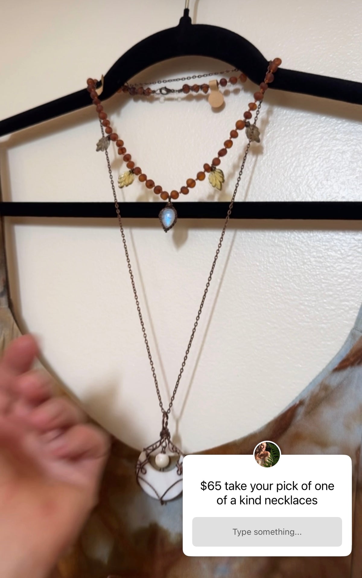 Autumn Moonstone choker