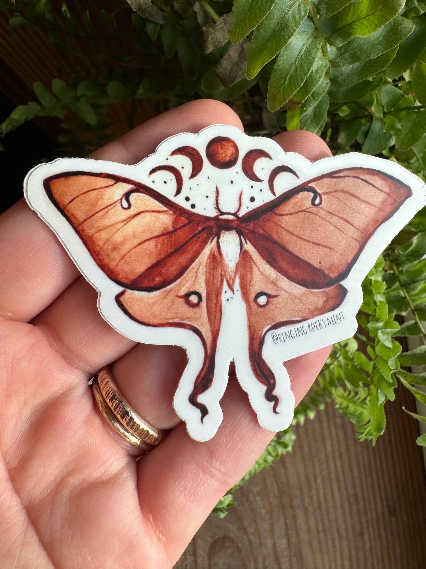 Blood Moon Luna Moth 3" Sticker
