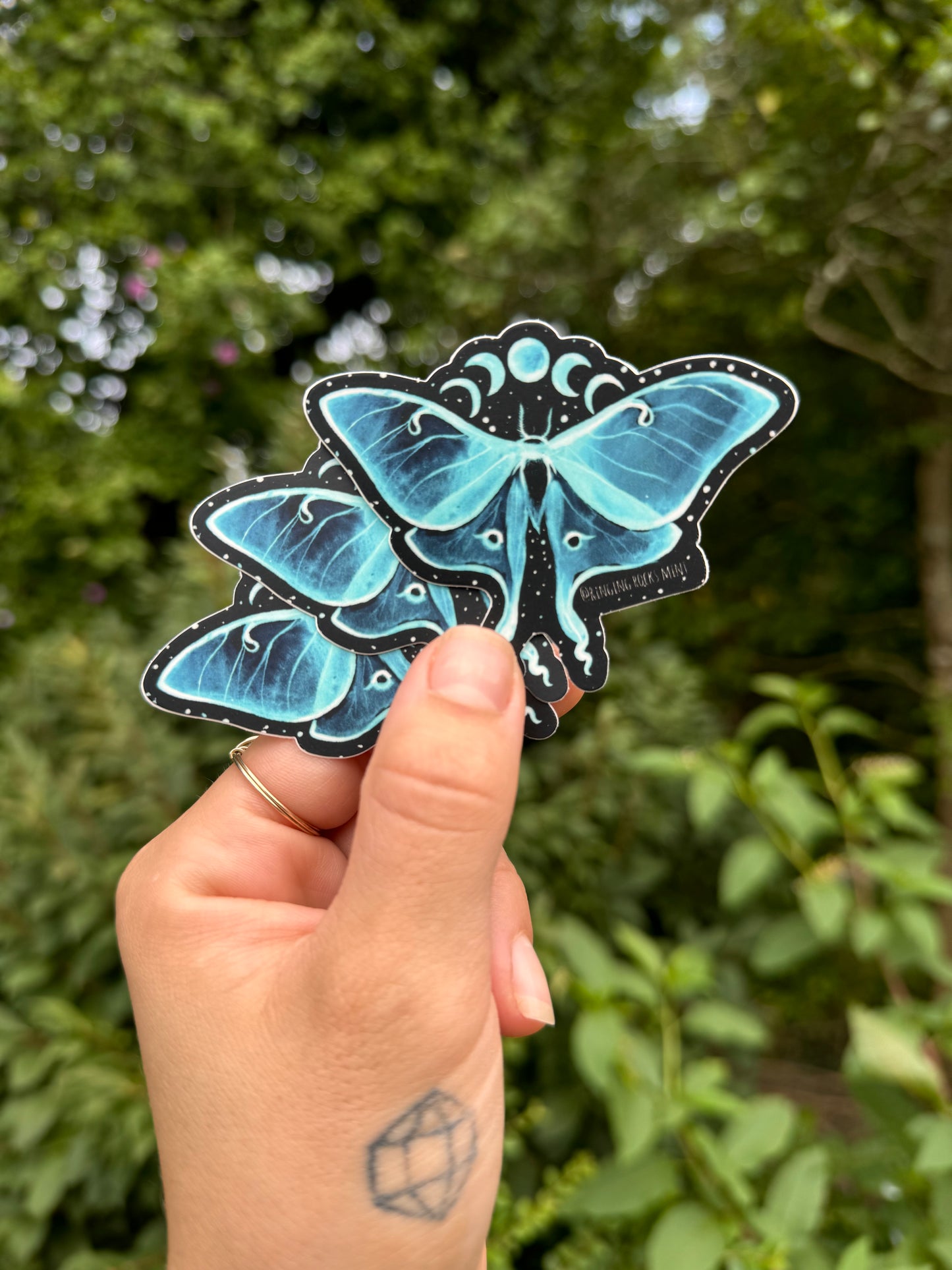 Blue Moon Luna Moth 3" Sticker