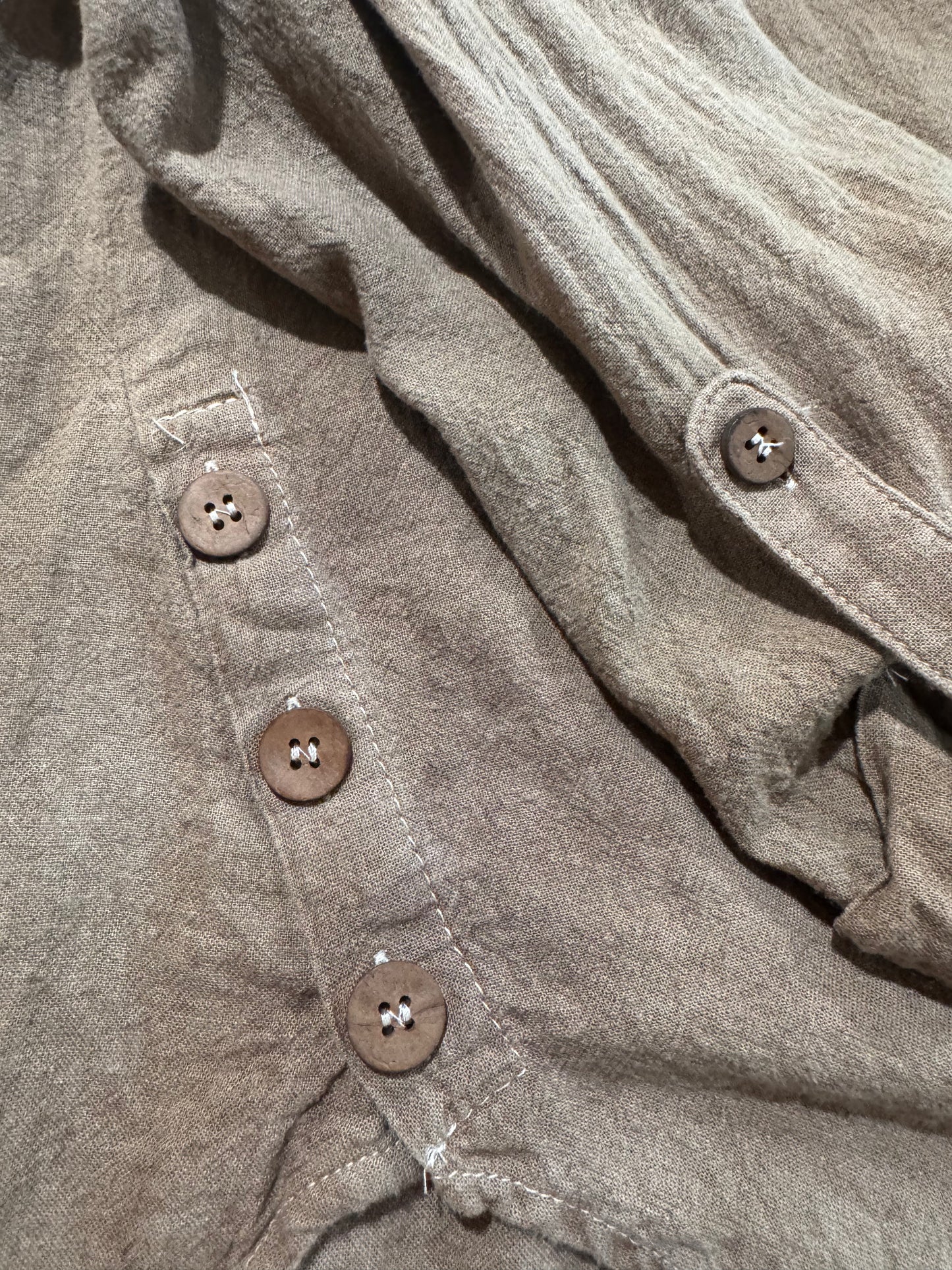 Eco Dye ~ Upcycled linen top size M-L