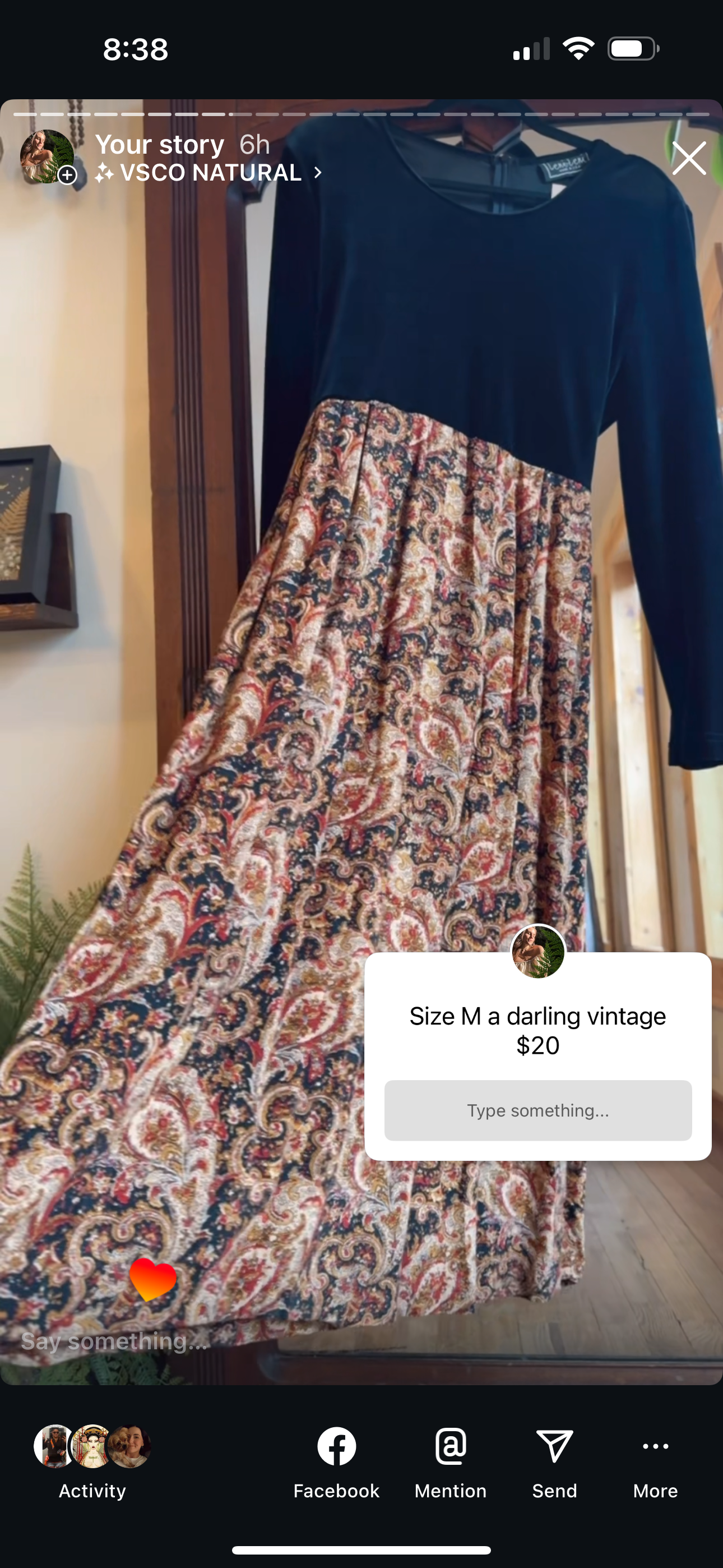 Vintage 90s velvet dress M