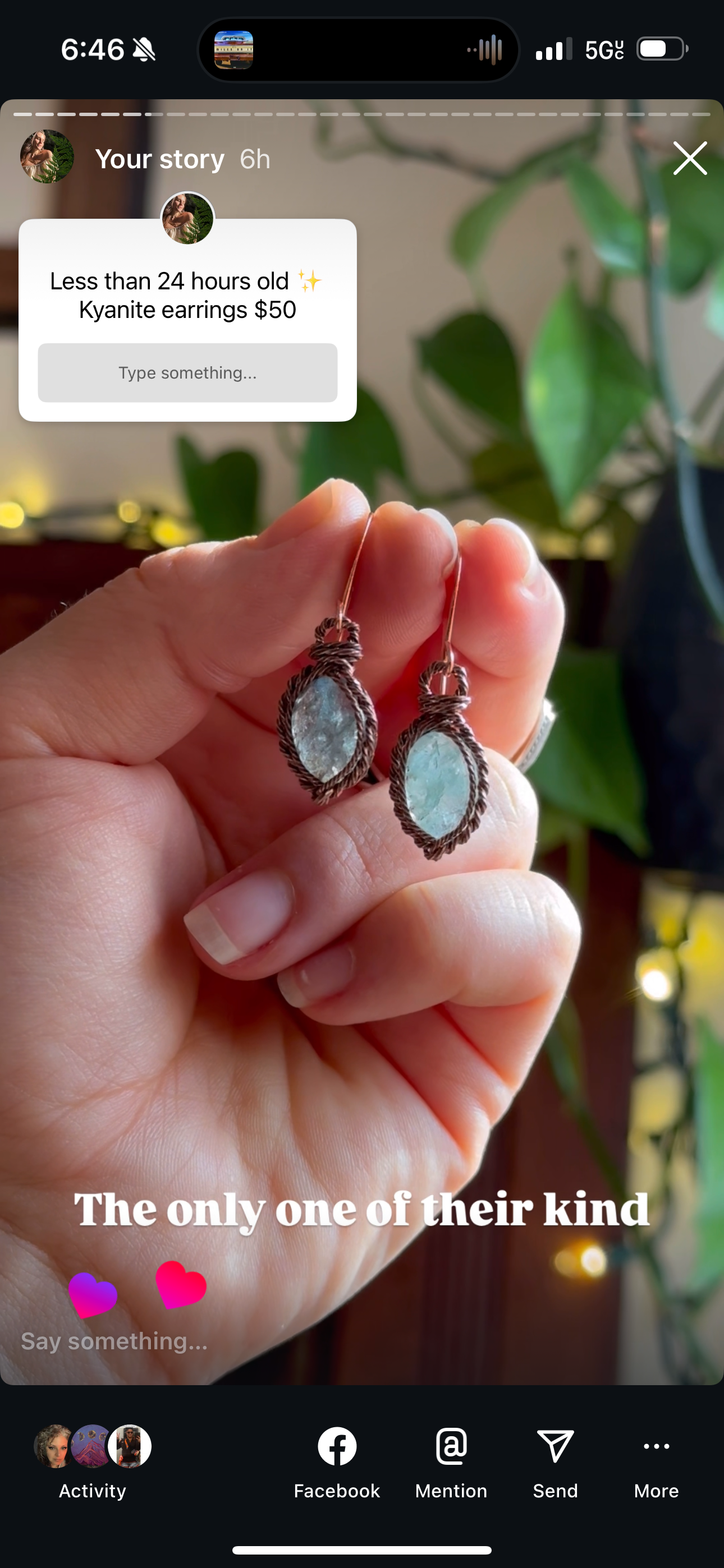 Copper Kyanite earrings