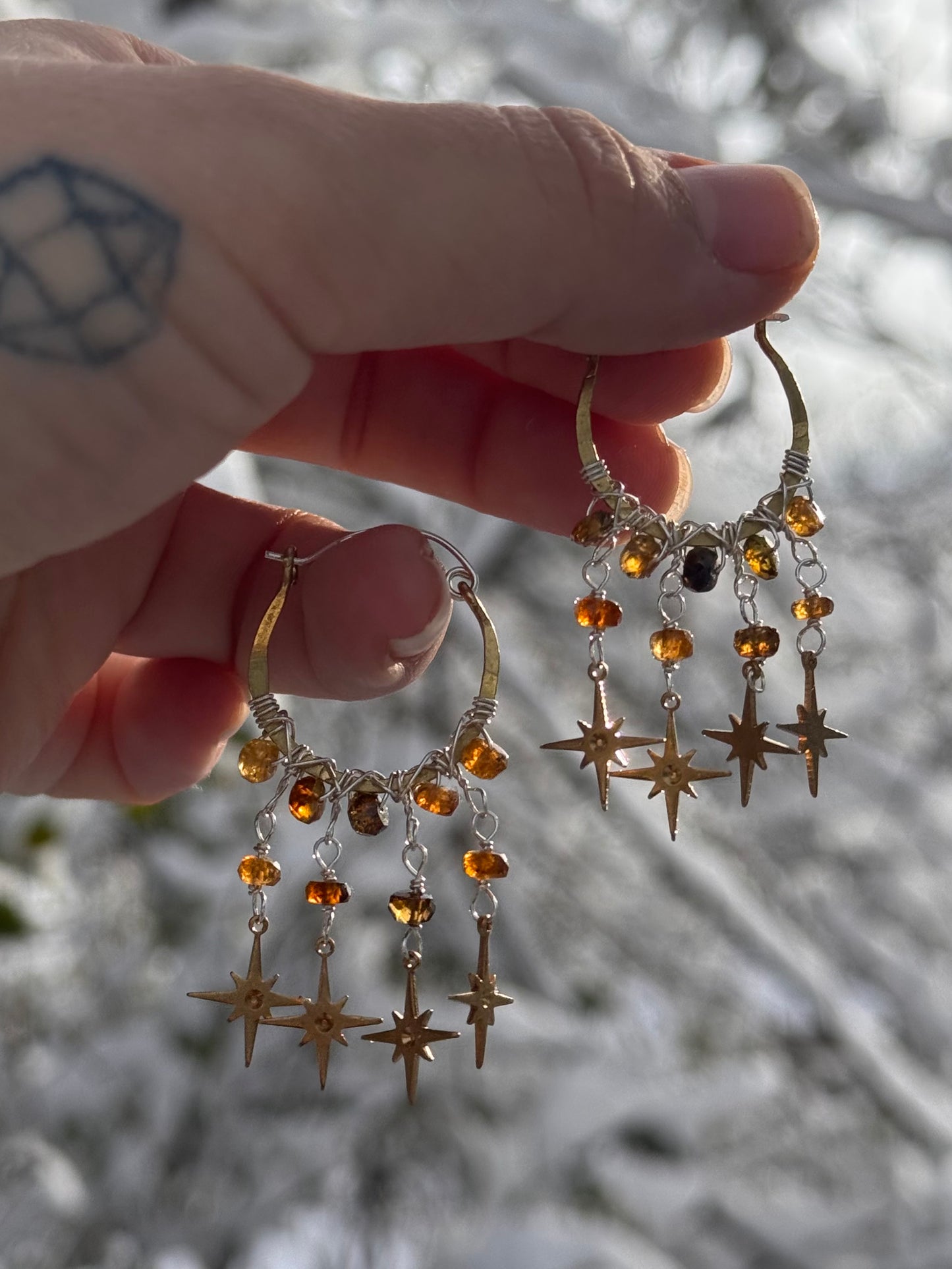 Solstice Hinging Hoop Earrings ~ longer sisters