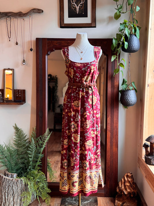 Sleeveless Paisly Dress M