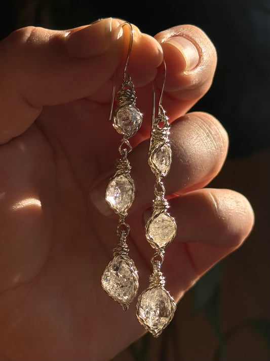 Custom Herkimer Diamond Earrings (only 2 stone)
