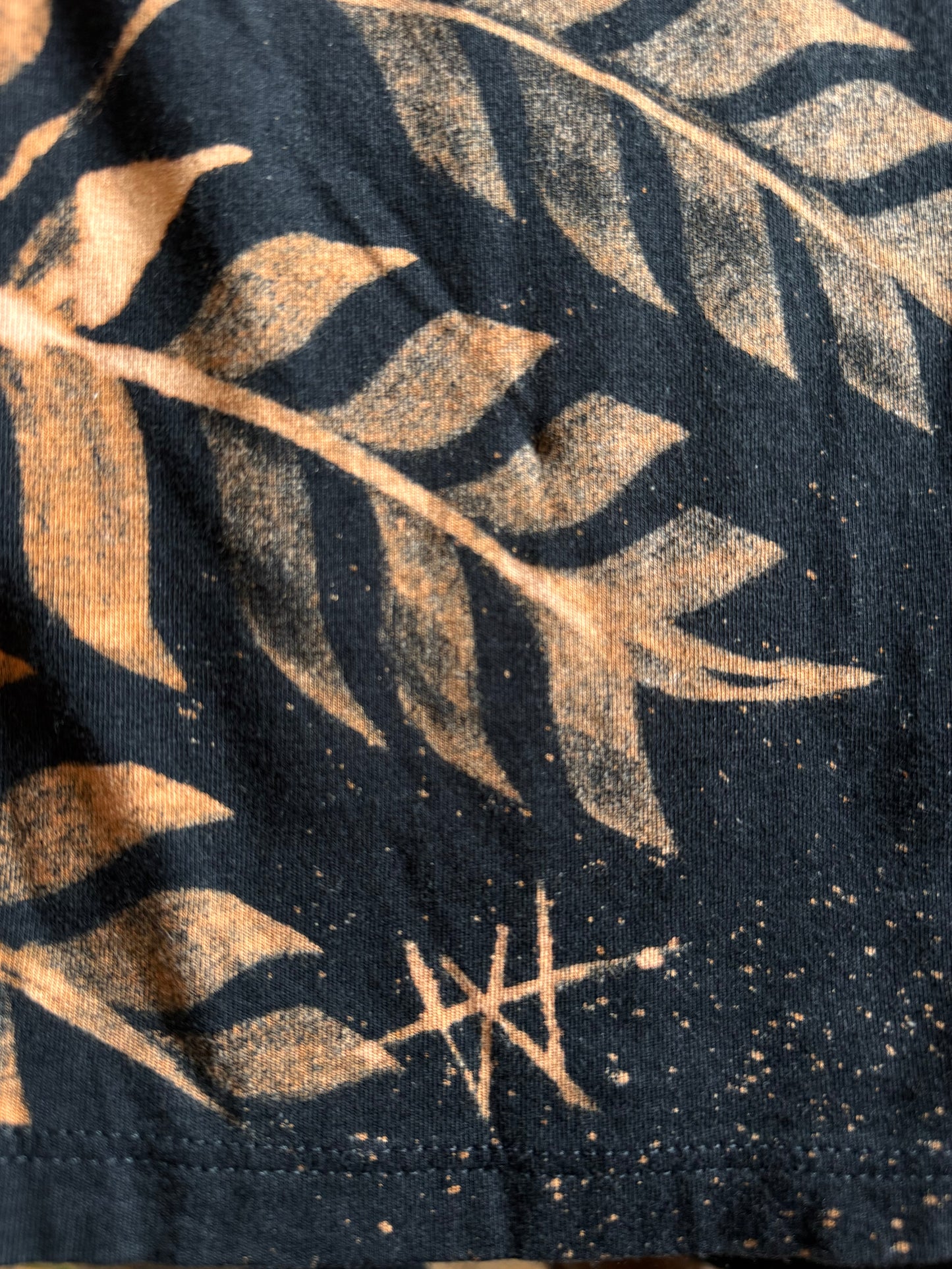Handpainted fern tee dress M