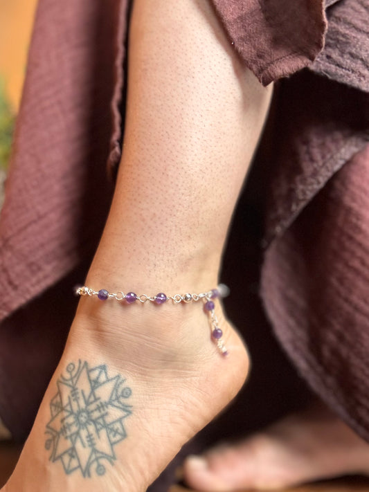 Silver Starling Ankle Bracelet