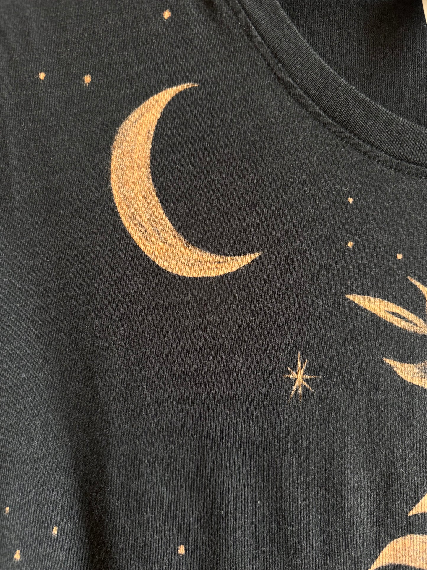 Handpainted fern tee dress M